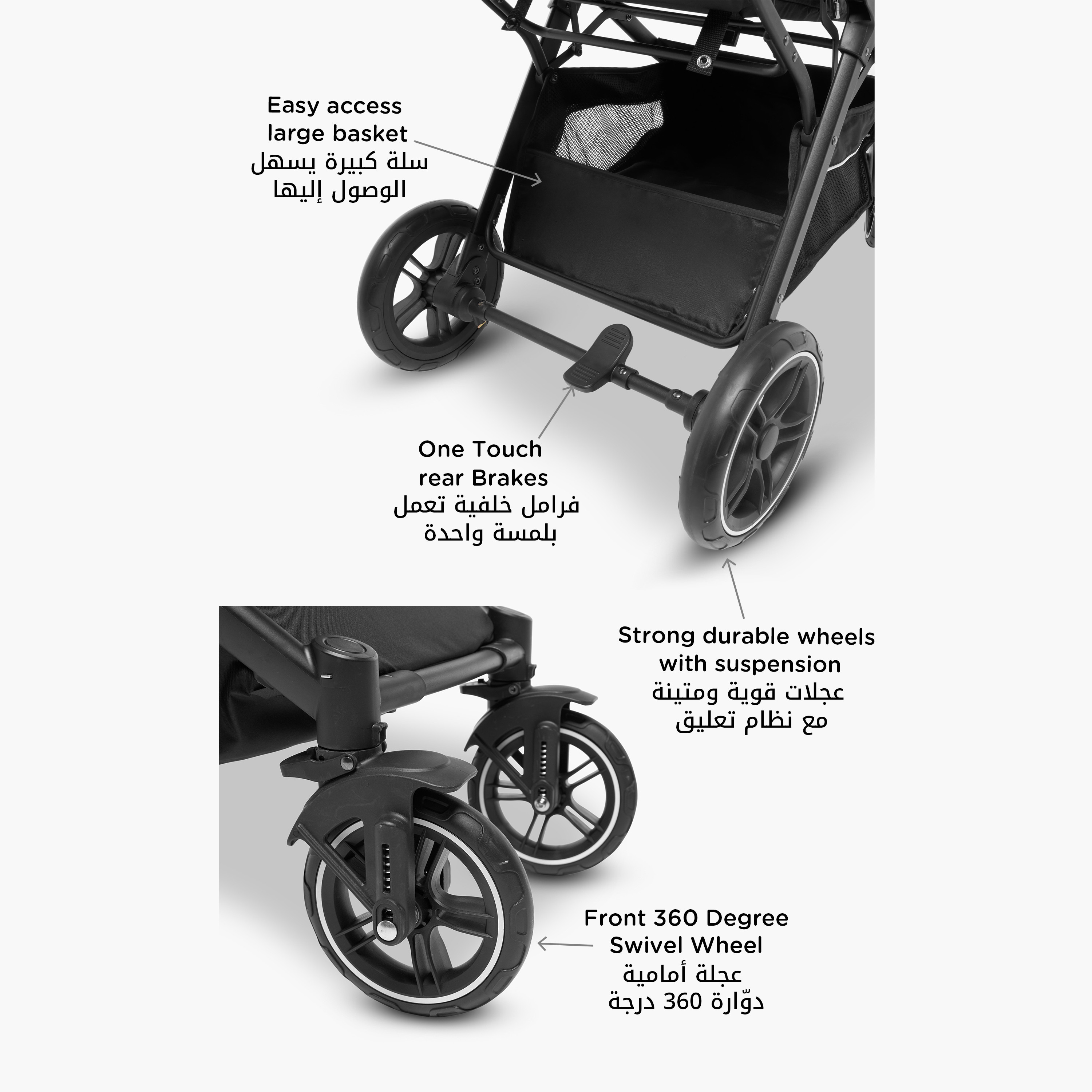 Juniors City Multipurpose Stroller with Push Button Folding System, Metal Frame and Wheel Lock-baby-gear-strollersandprams-strollers-image-11