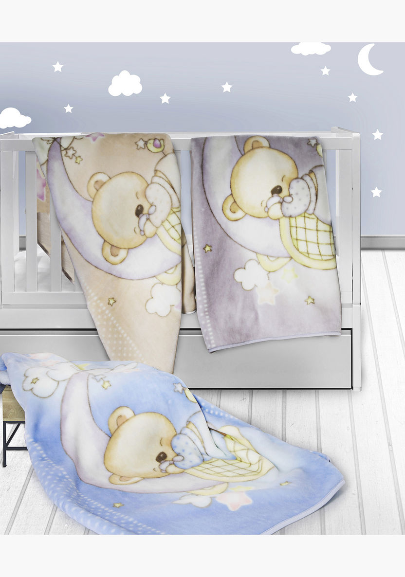 Pielsa Bear Print Blanket - 80x110 cms-Blankets and Throws-image-7
