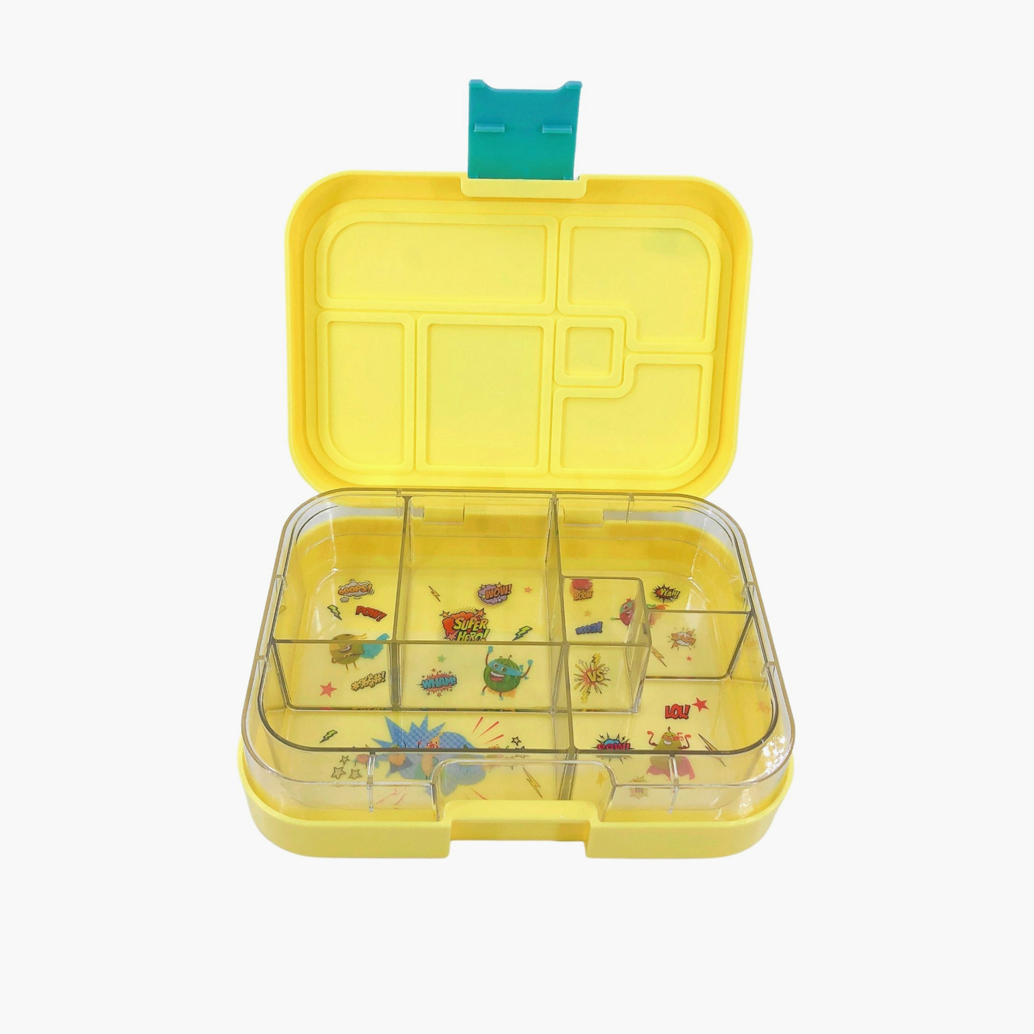 Tiny Wheels Solid Bento Lunch Box with 6 Compartments-school-lunchessentials-lunchboxes-image-4