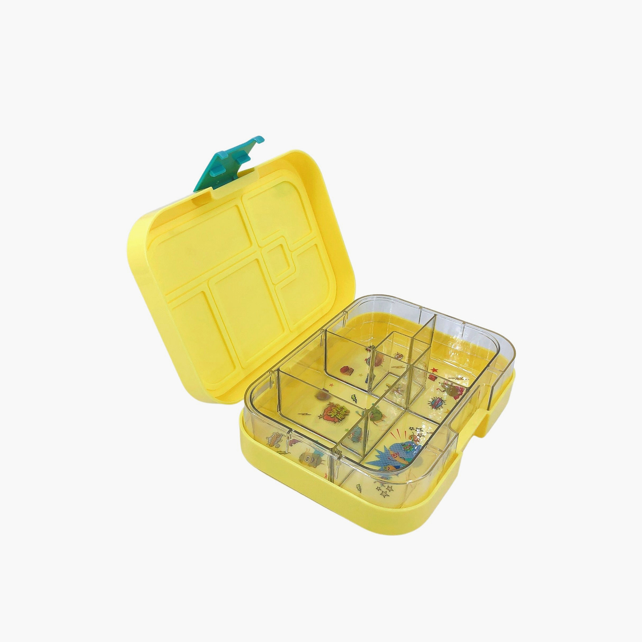 Tiny Wheels Solid Bento Lunch Box with 6 Compartments-school-lunchessentials-lunchboxes-image-5