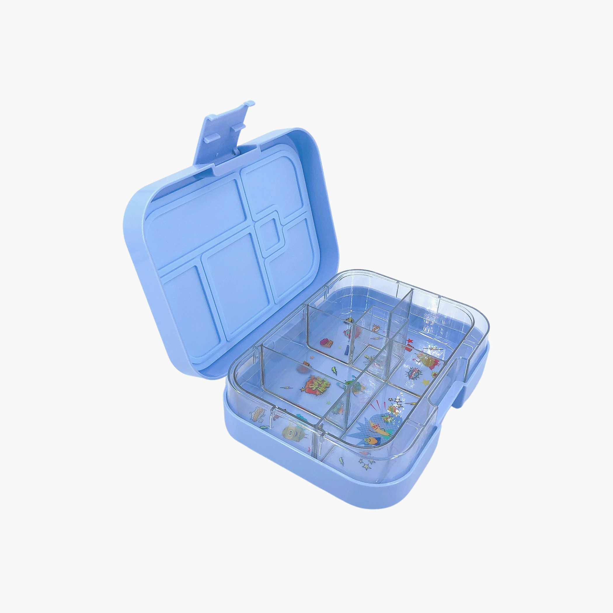 Tiny Wheels Solid Bento Lunch Box with 6 Compartments-school-lunchessentials-lunchboxes-image-4