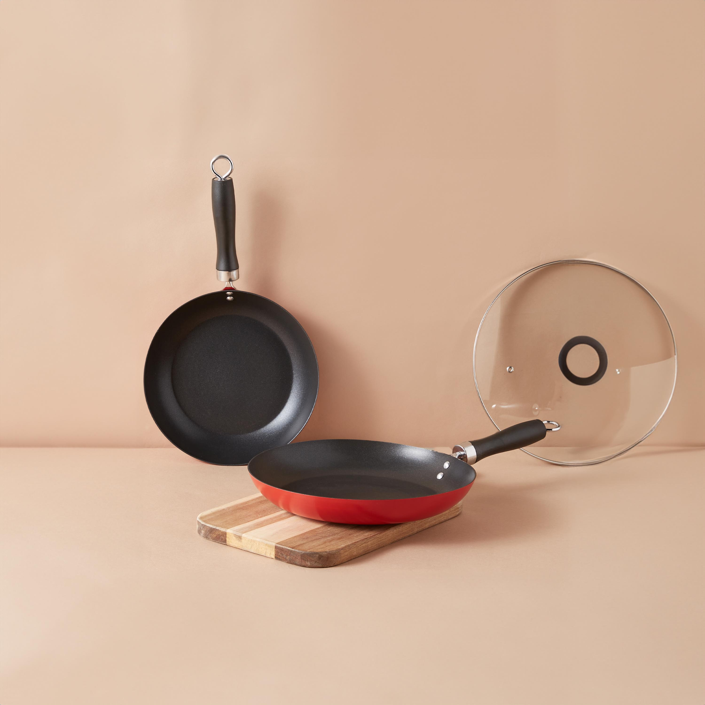 Solid 2-Piece Frying Pan Set-household-kitchen-cookware-cookwareandsets-image-1