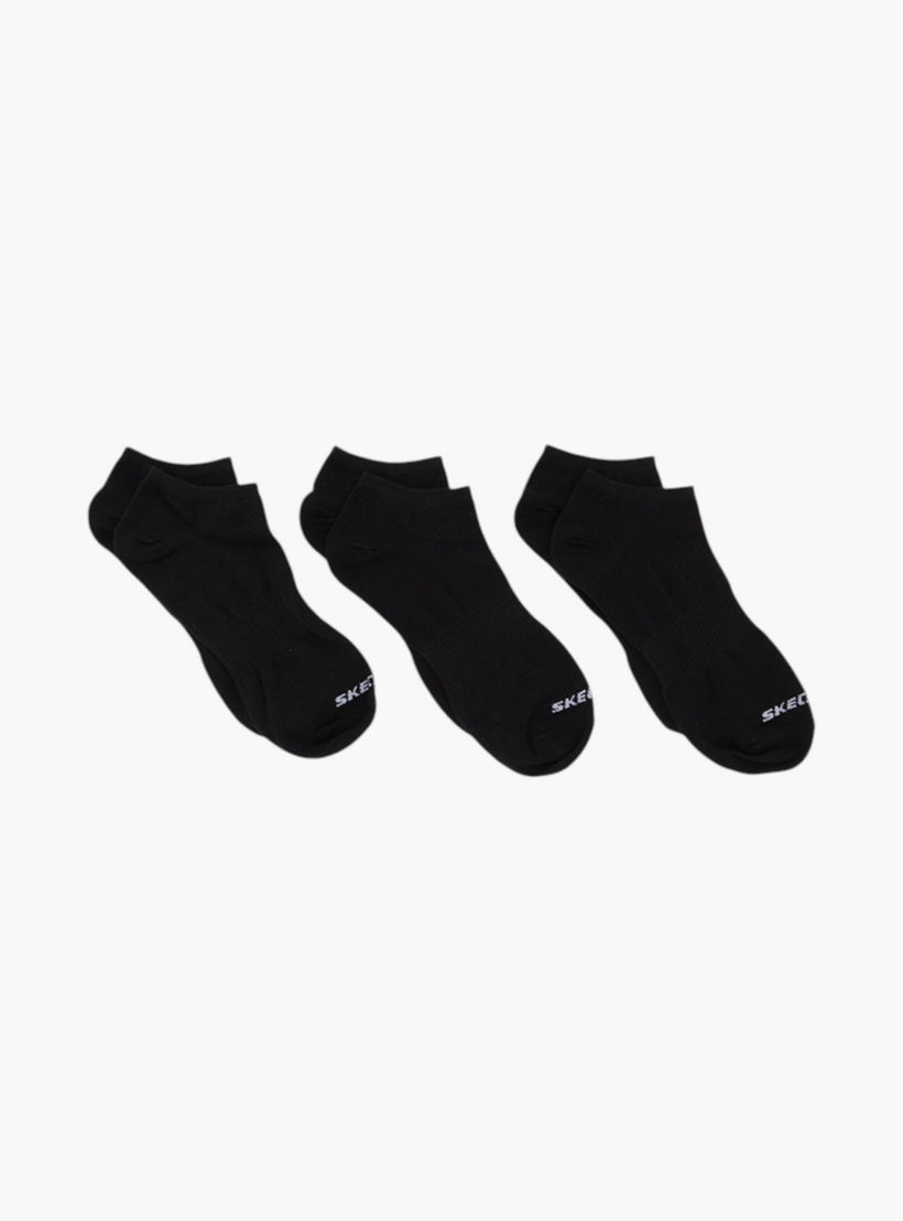 Skechers 3-Piece Logo Print No Show Sports Socks Set - S114041D-001-men-socks-image-2