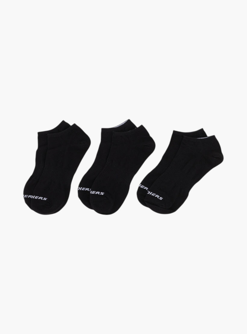 Skechers 3-Piece Logo Print No Show Sports Socks Set - S114041D-001-men-socks-image-3