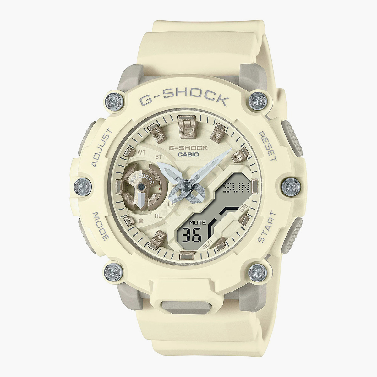 G-Shock Women Cream Resin Strap Analog-Digital Watch - GMA-S2200-7ADR-women-watchesandjewellery-watches-image-1