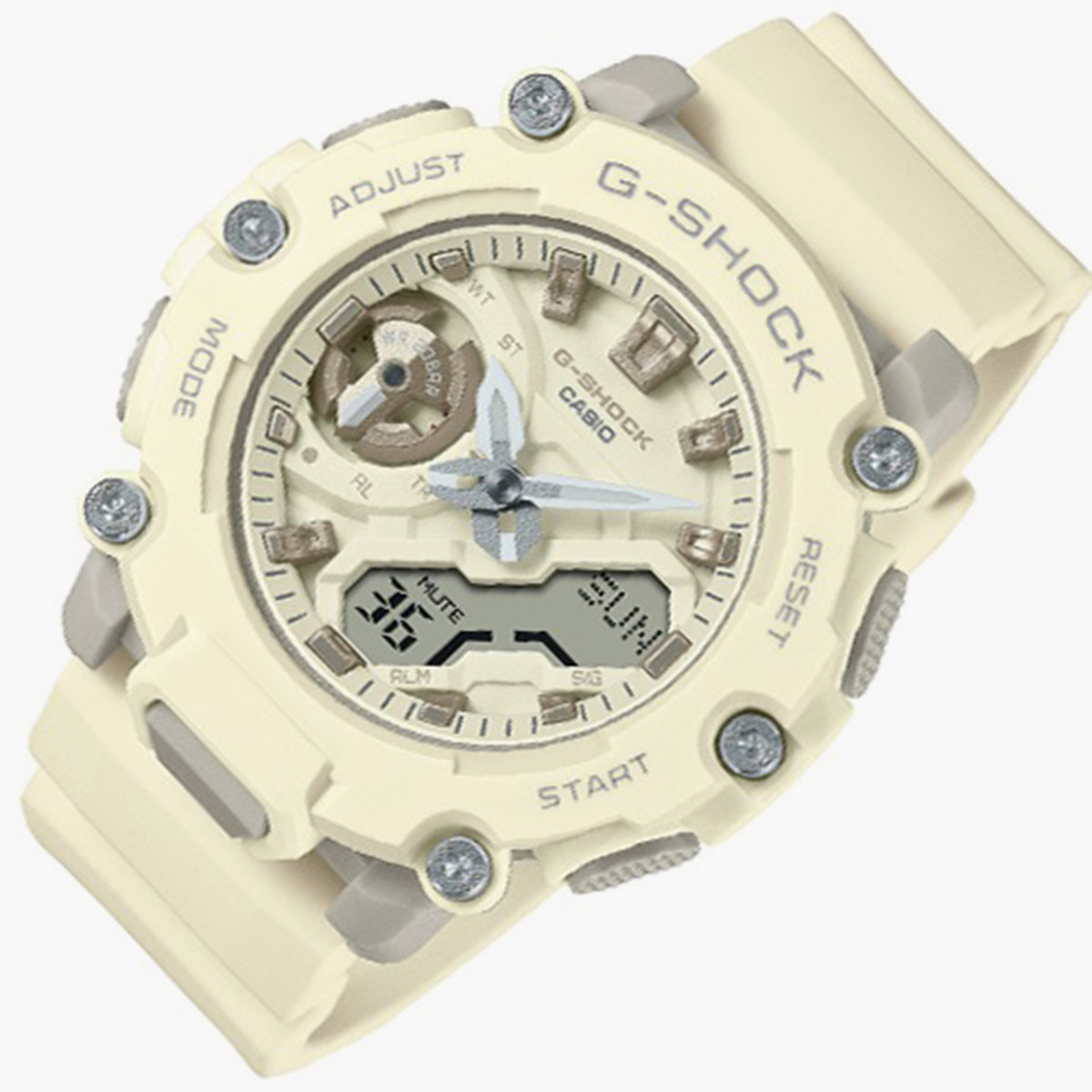 G-Shock Women Cream Resin Strap Analog-Digital Watch - GMA-S2200-7ADR-women-watchesandjewellery-watches-image-3