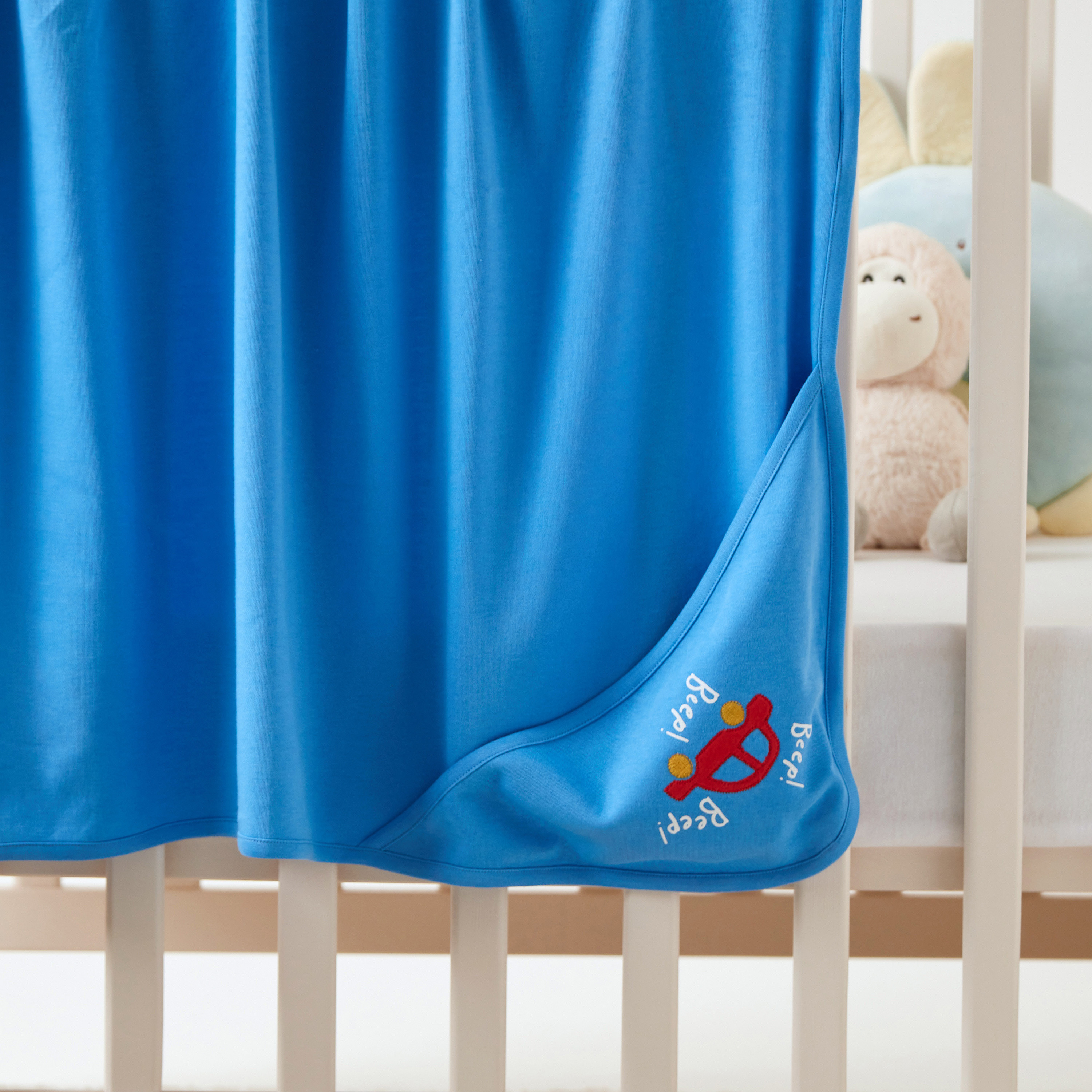Juniors Solid Receiving Blanket with Hood - 80x80 cms-baby-nursery-blanketsandswaddles-receivingblankets-image-3