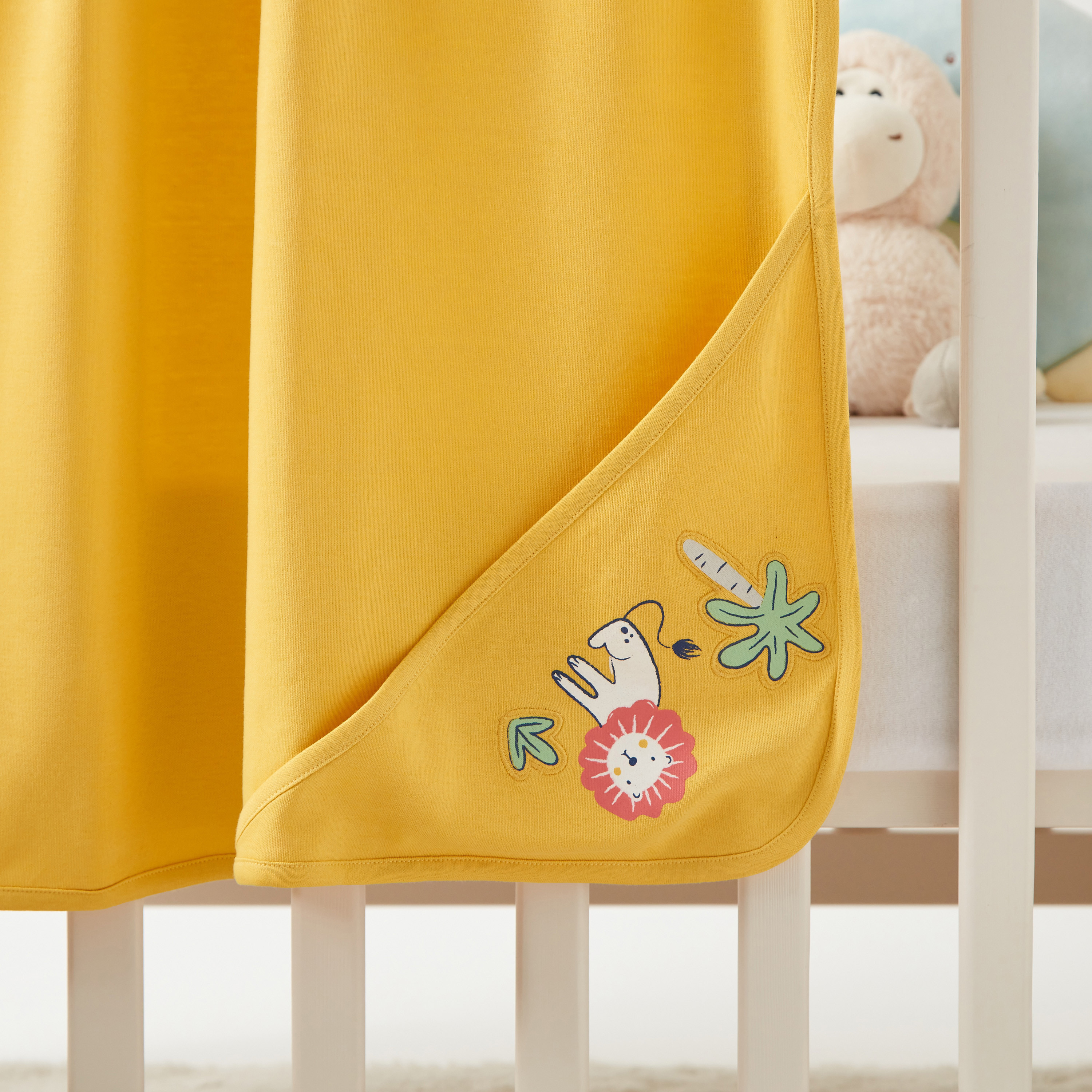 بطانية حديثي ولادة سادة بقبعة من جونيورز - 80x80 سم-baby-nursery-blanketsandswaddles-receivingblankets-image-3