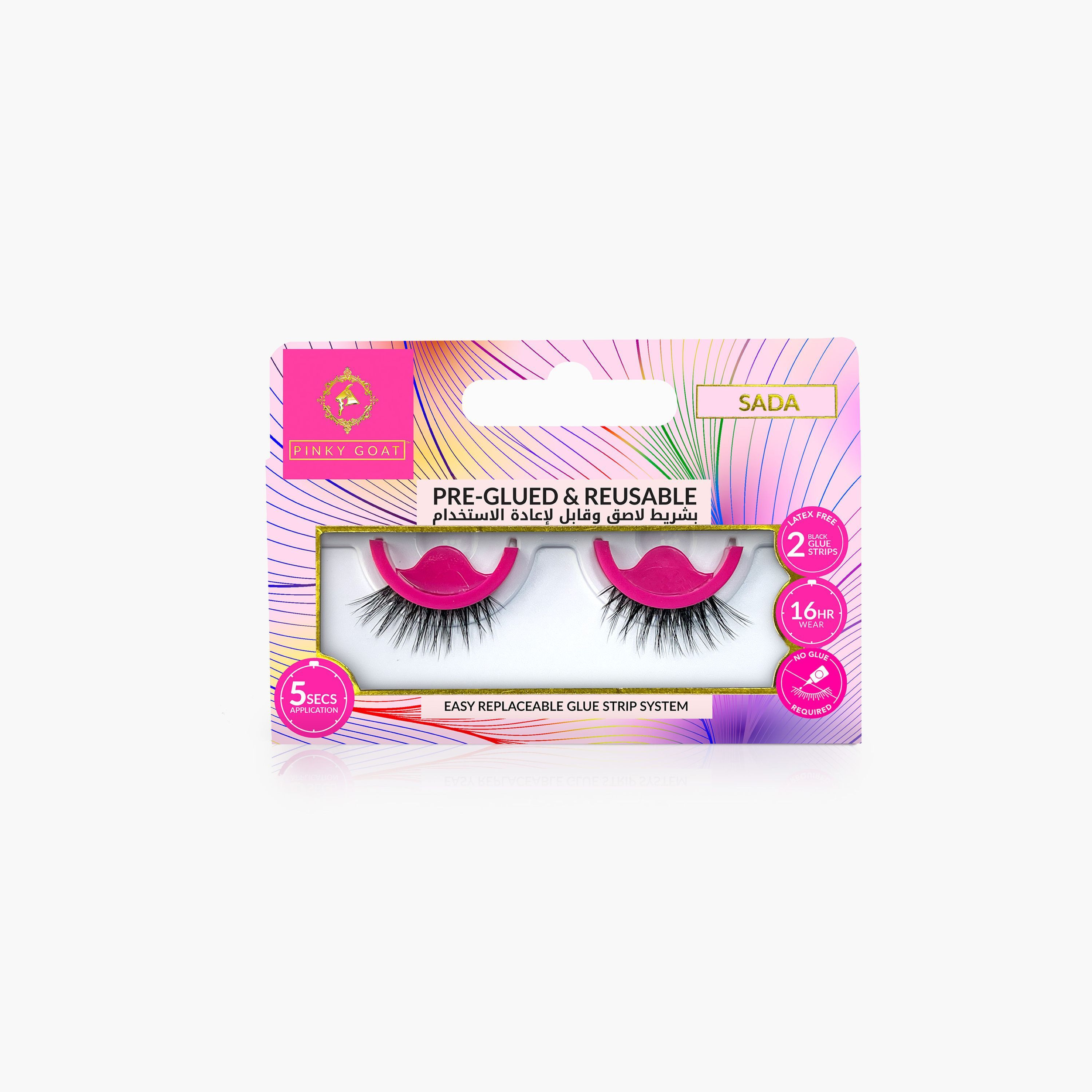 Pinky Goat Sada Pre-Glued and Reusable Lashes-beautyandpersonalcare-makeup-eyes-falselashes-image-1