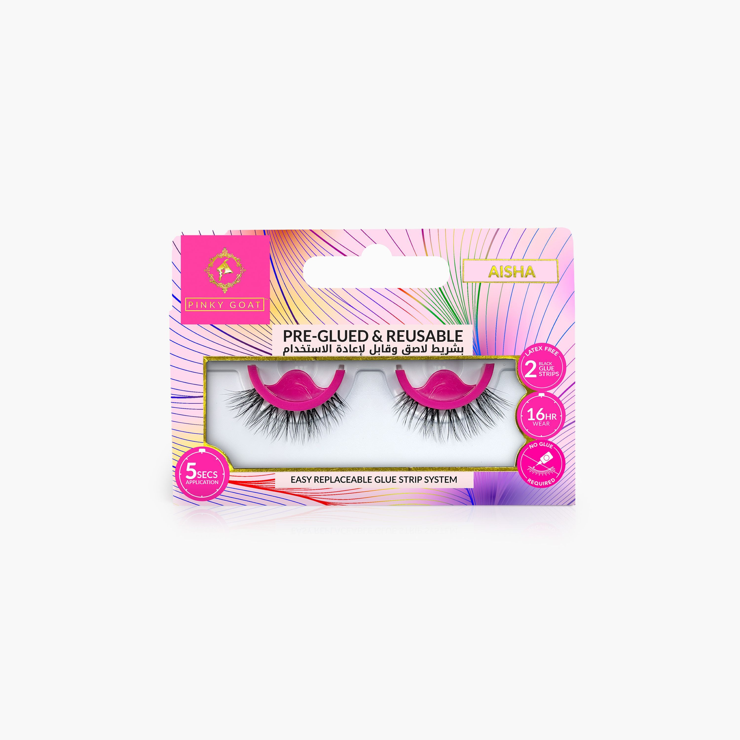 Pinky Goat Aisha Pre-Glued and Reusable Lashes-beautyandpersonalcare-makeup-eyes-falselashes-image-1