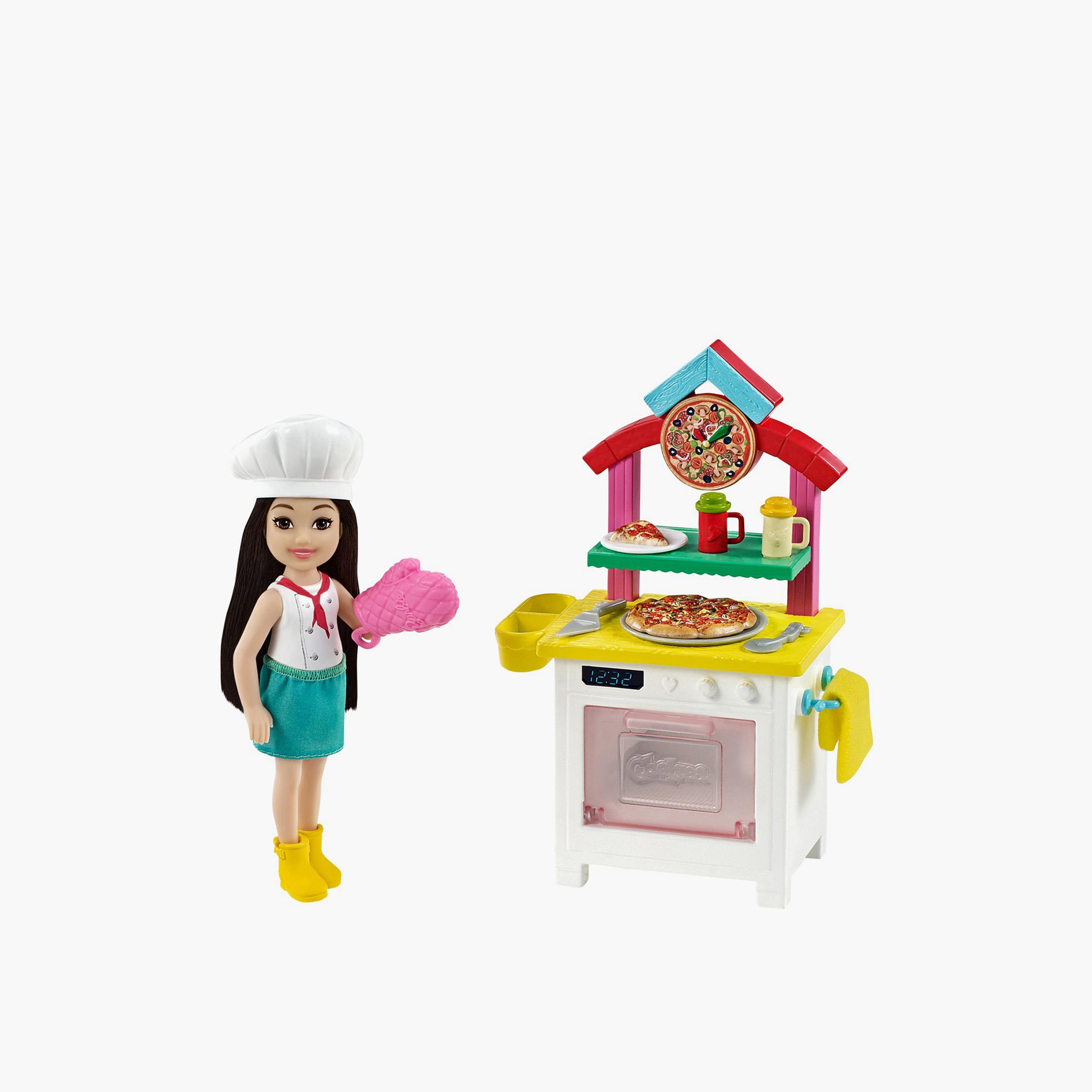 Barbie careers pizza store chef doll and playset