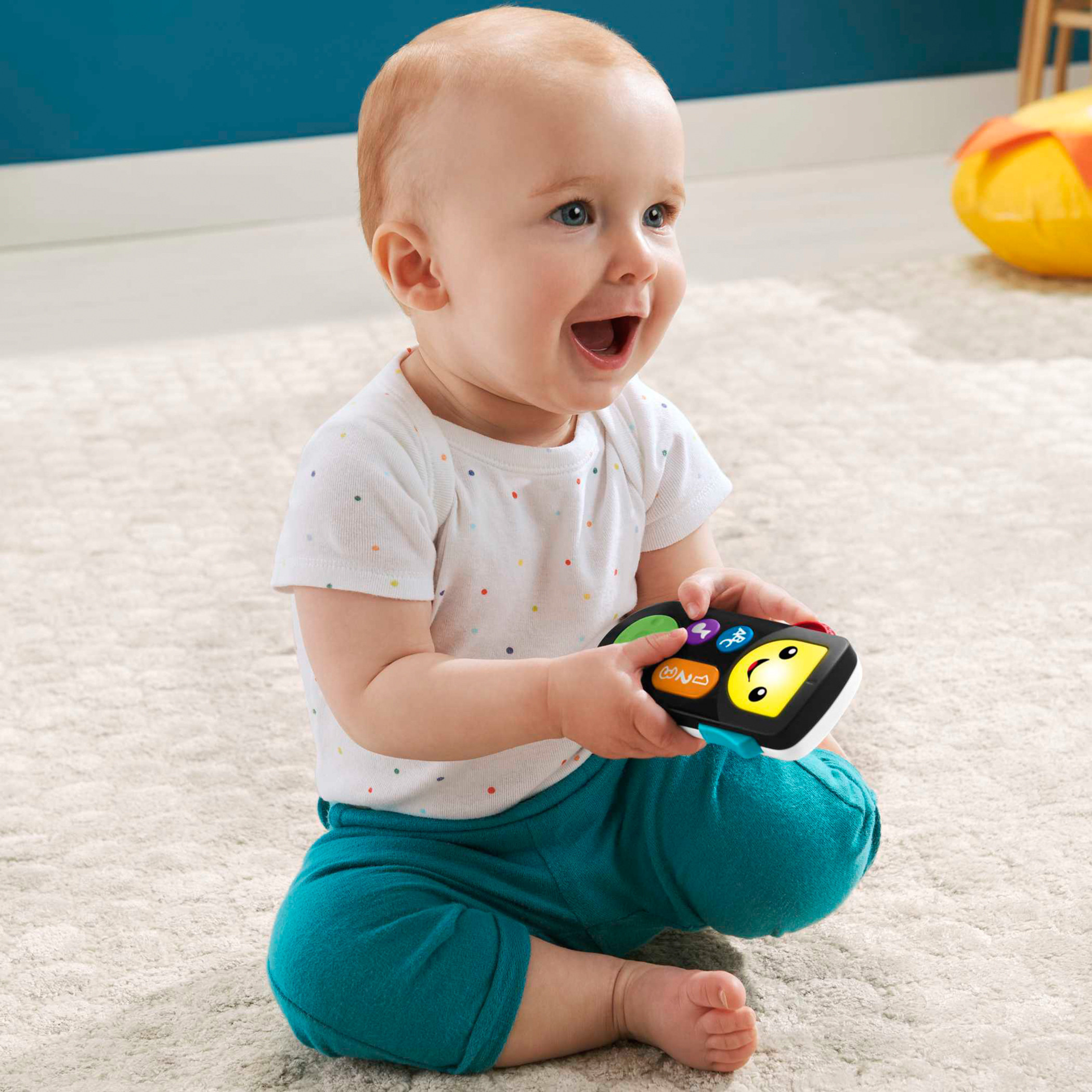 Fisher-Price Laugh & Learn Stream & Learn Remote - UK English Edition, Electronic Pretend Toy-toys-babyandtoddlertoys-lightsandmusicaltoys-image-2