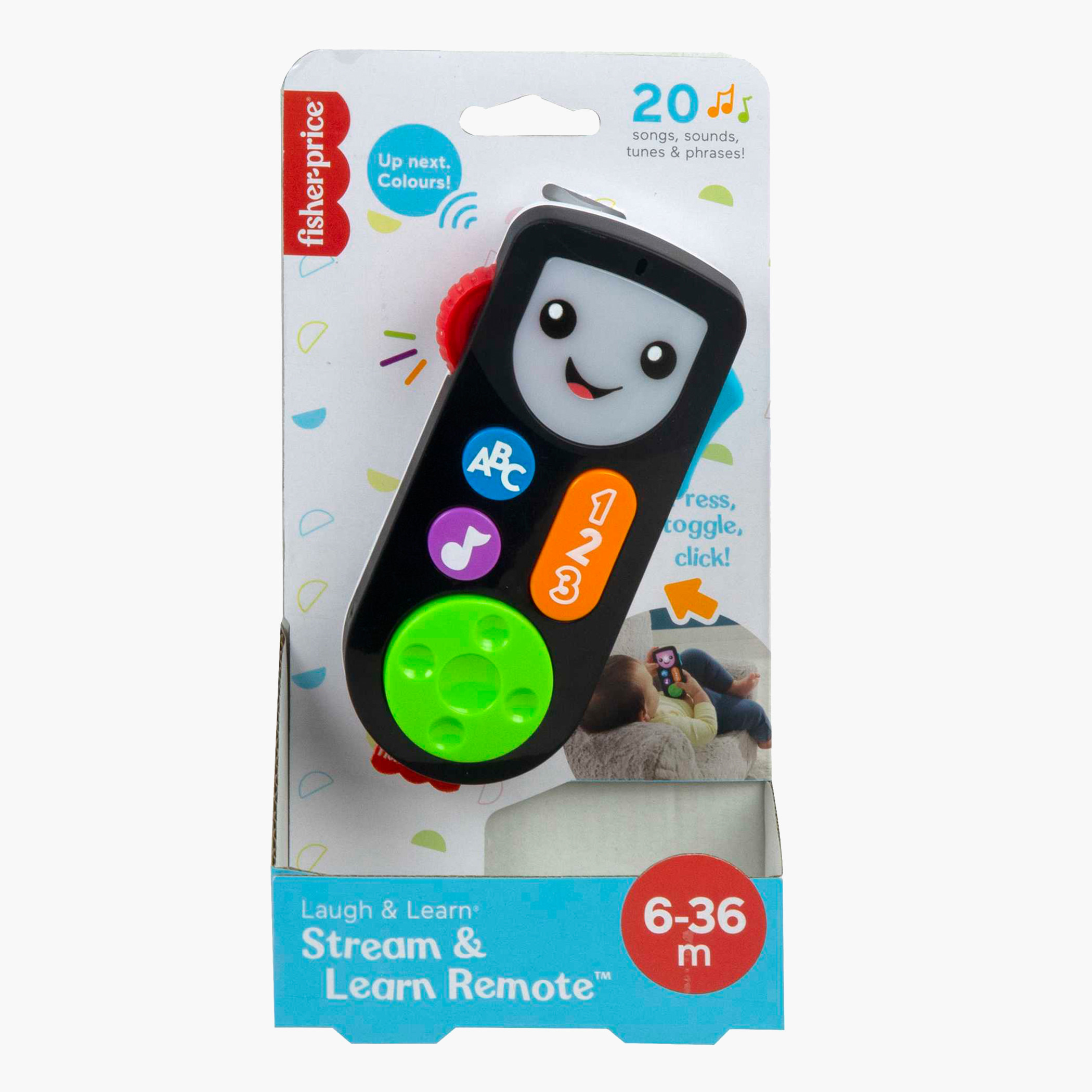 Fisher-Price Laugh & Learn Stream & Learn Remote - UK English Edition, Electronic Pretend Toy-toys-babyandtoddlertoys-lightsandmusicaltoys-image-6