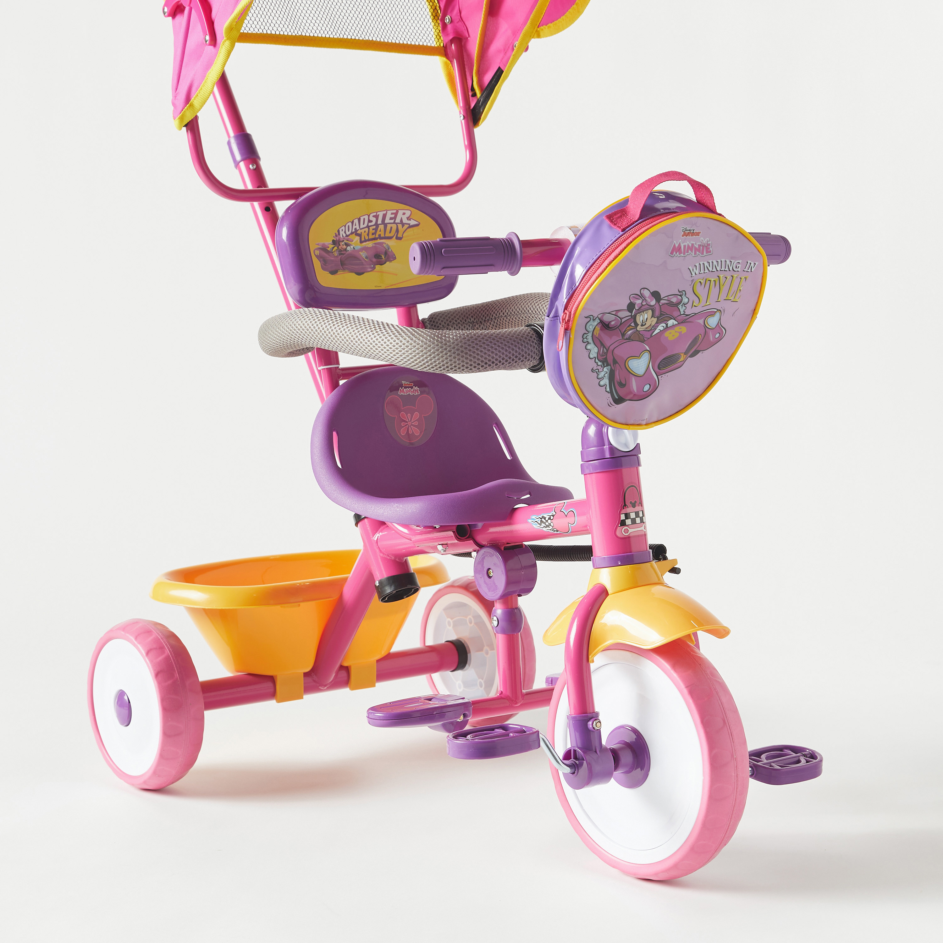 Minnie mouse trike shop with parent handle