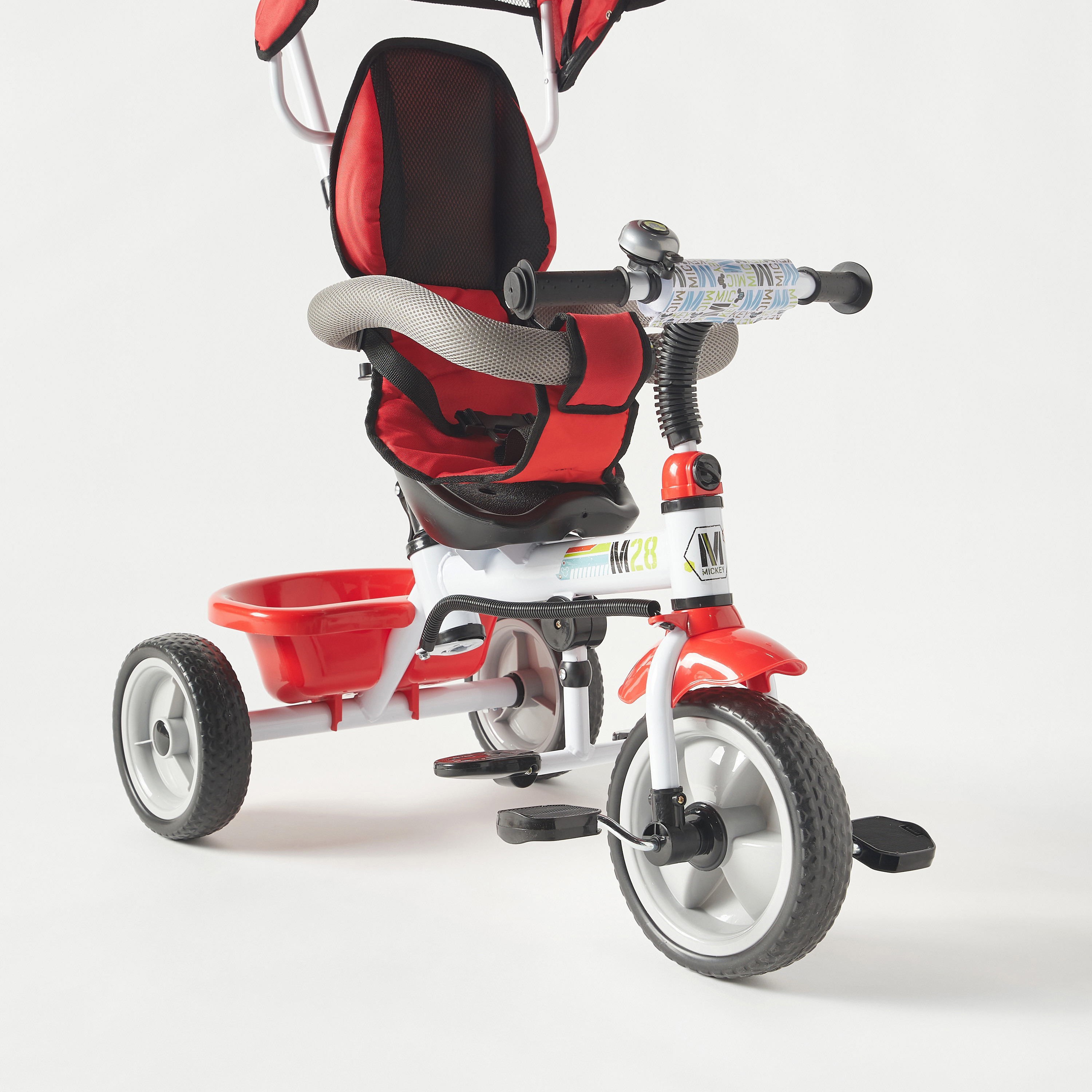 Buy Disney Mickey Mouse Print Tricycle with Push Handle Canopy and Pouch Online Babyshop UAE