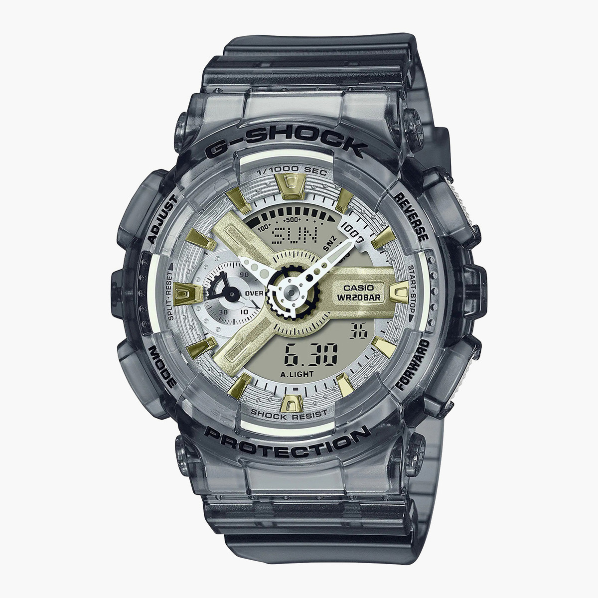ساعة انالوج-رقمية من جي شوك للجنسين بسوار راتنج مع لون اخضر - GMA-S110GS-3ADR-men-watchesandjewellery-watches-image-6