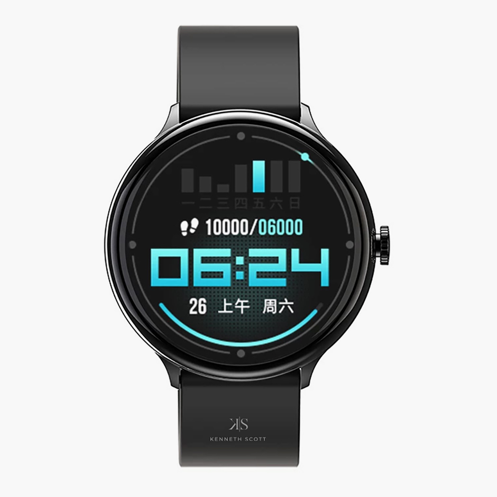 ساعة ذكية من كينيث سكوت للجنسين بسوار سيليكا - KS-K50-electronics-smartwatches-image-1