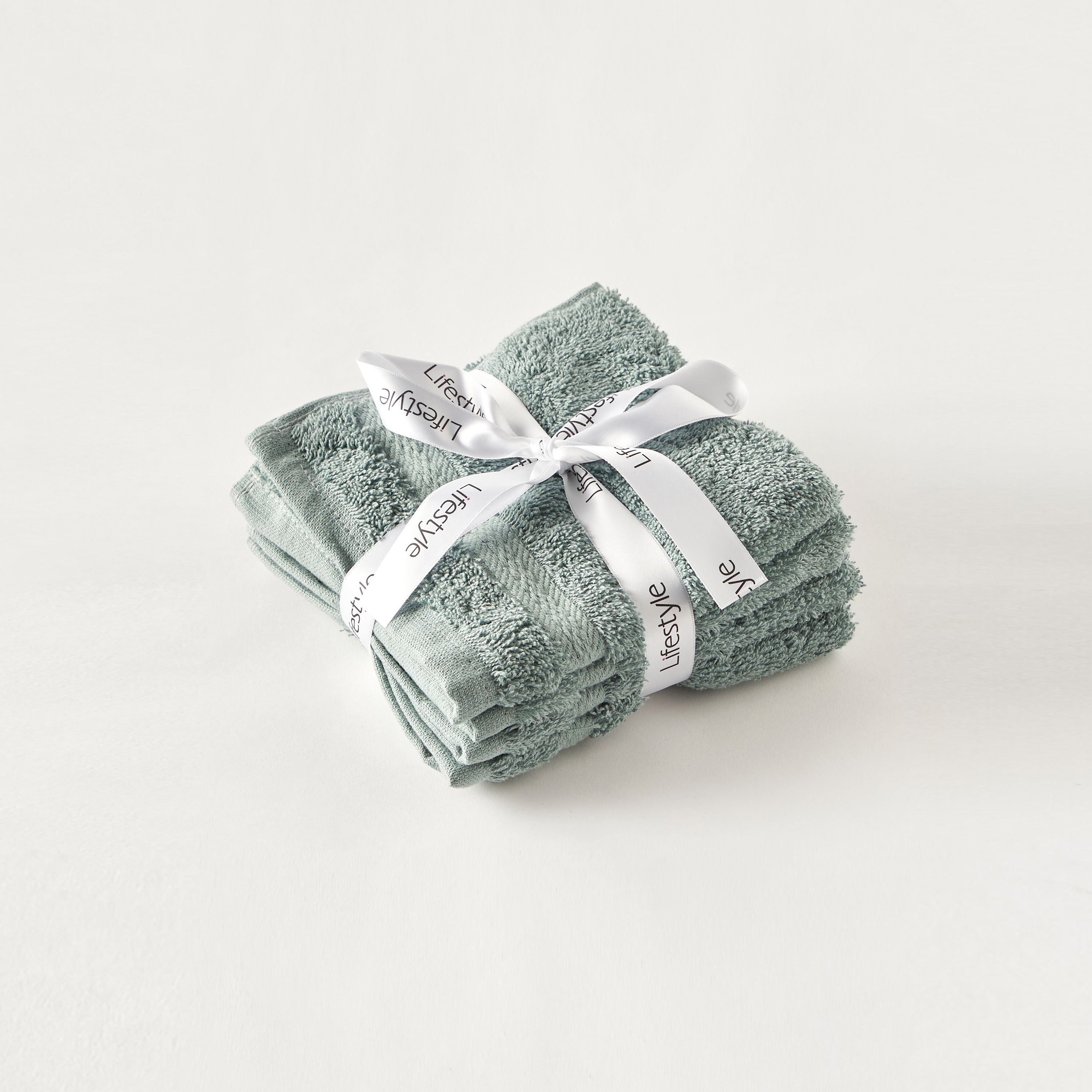 Textured 4-Piece Face Towel Set - 30x30 cms-household-bathandlaundry-bathlinen-towels-image-1