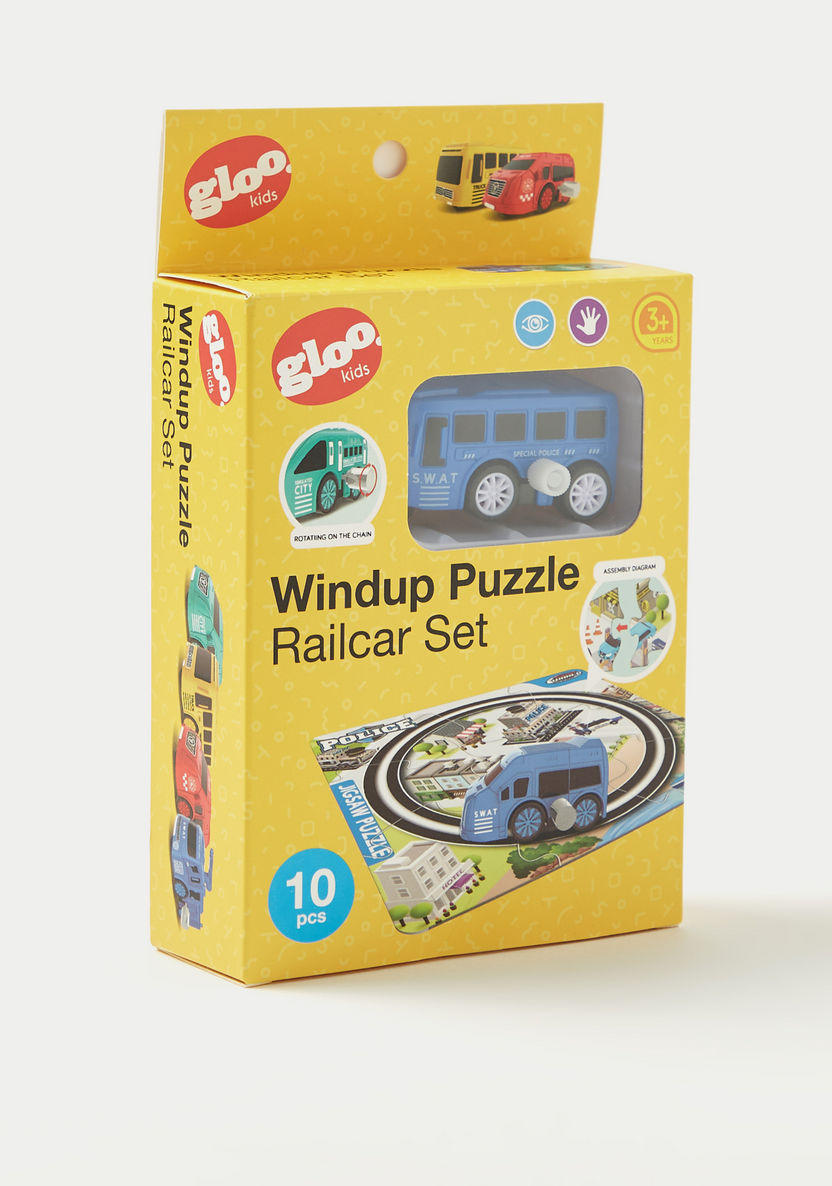 Gloo Windup Puzzle Railcar Playset-Scooters and Vehicles-image-4