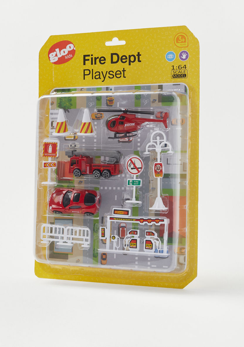 Gloo Fire Dept Playset-Scooters and Vehicles-image-1