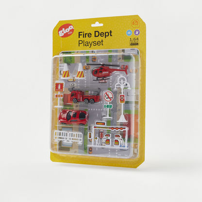 Gloo Fire Dept Playset-Scooters and Vehicles-image-1