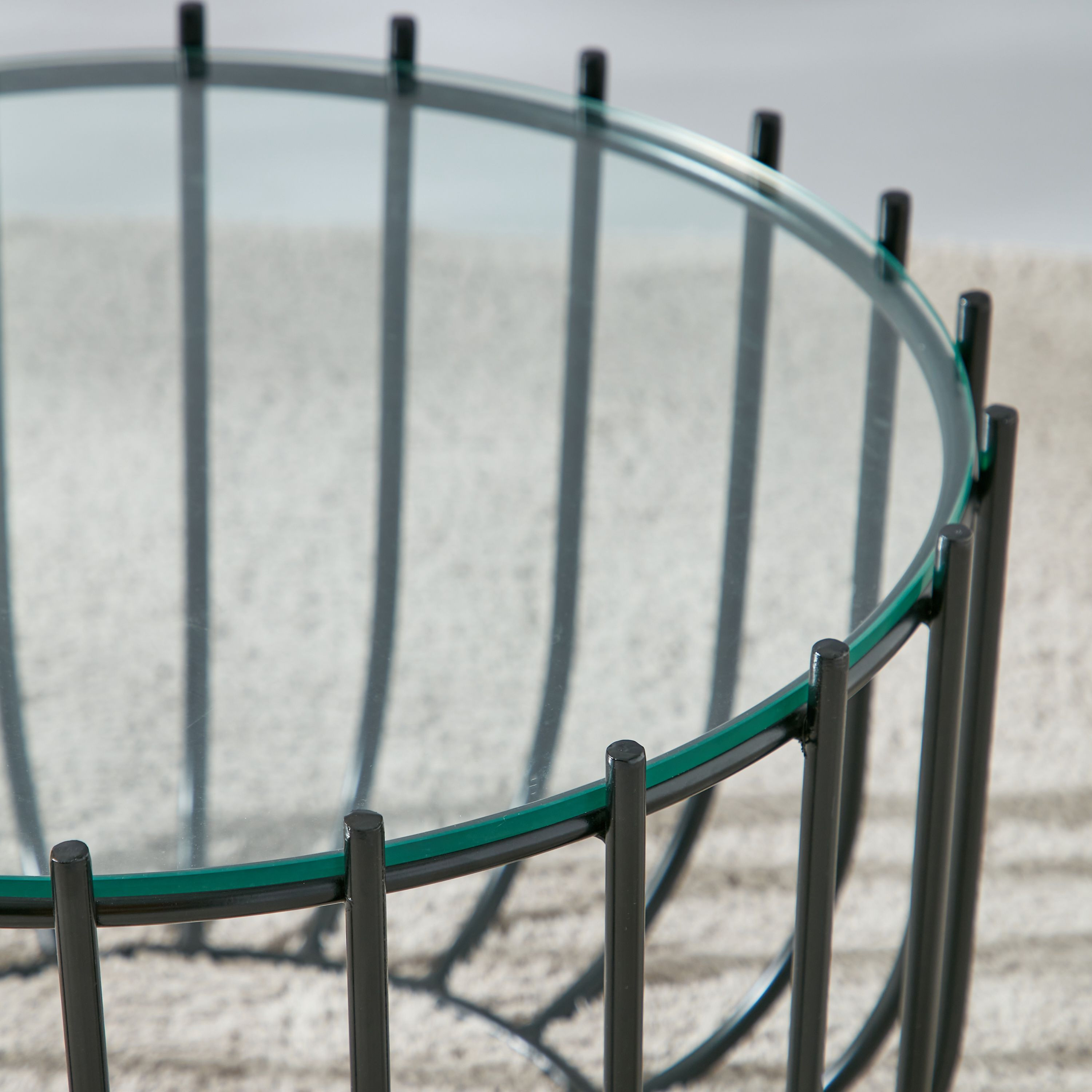 Solid Glass Top Coffee Table - 64x64x40 cms-furniture-livingroom-coffeetables-image-3