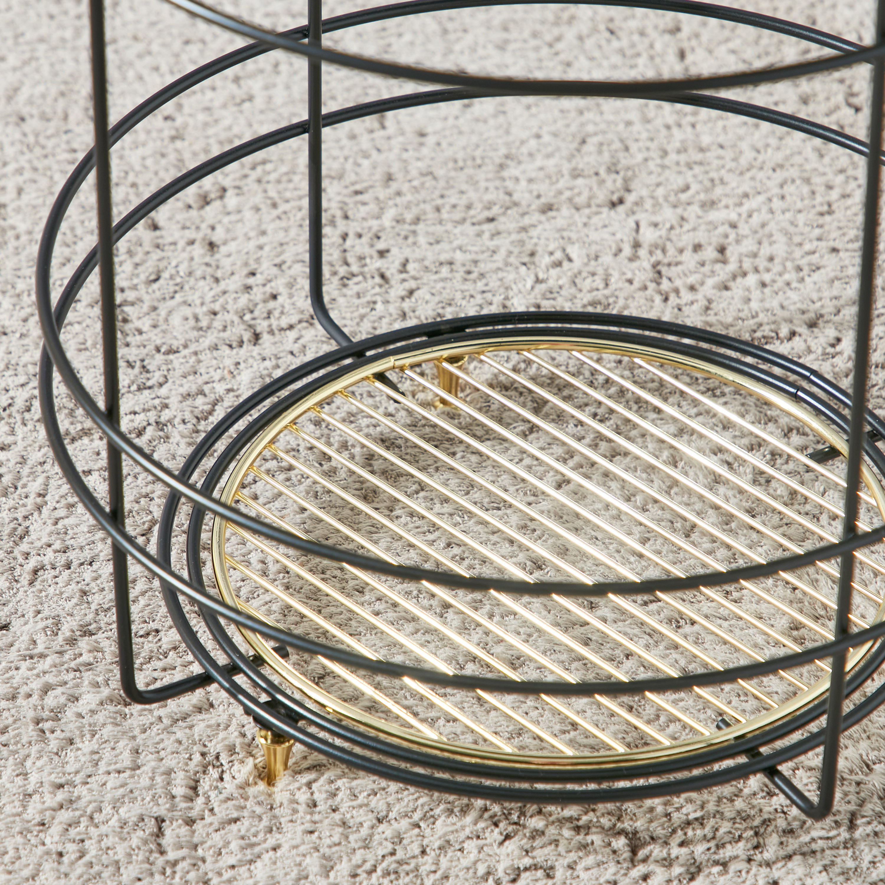 Metallic Side Table - 40x40x55 cms-furniture-livingroom-sideandendtables-image-4