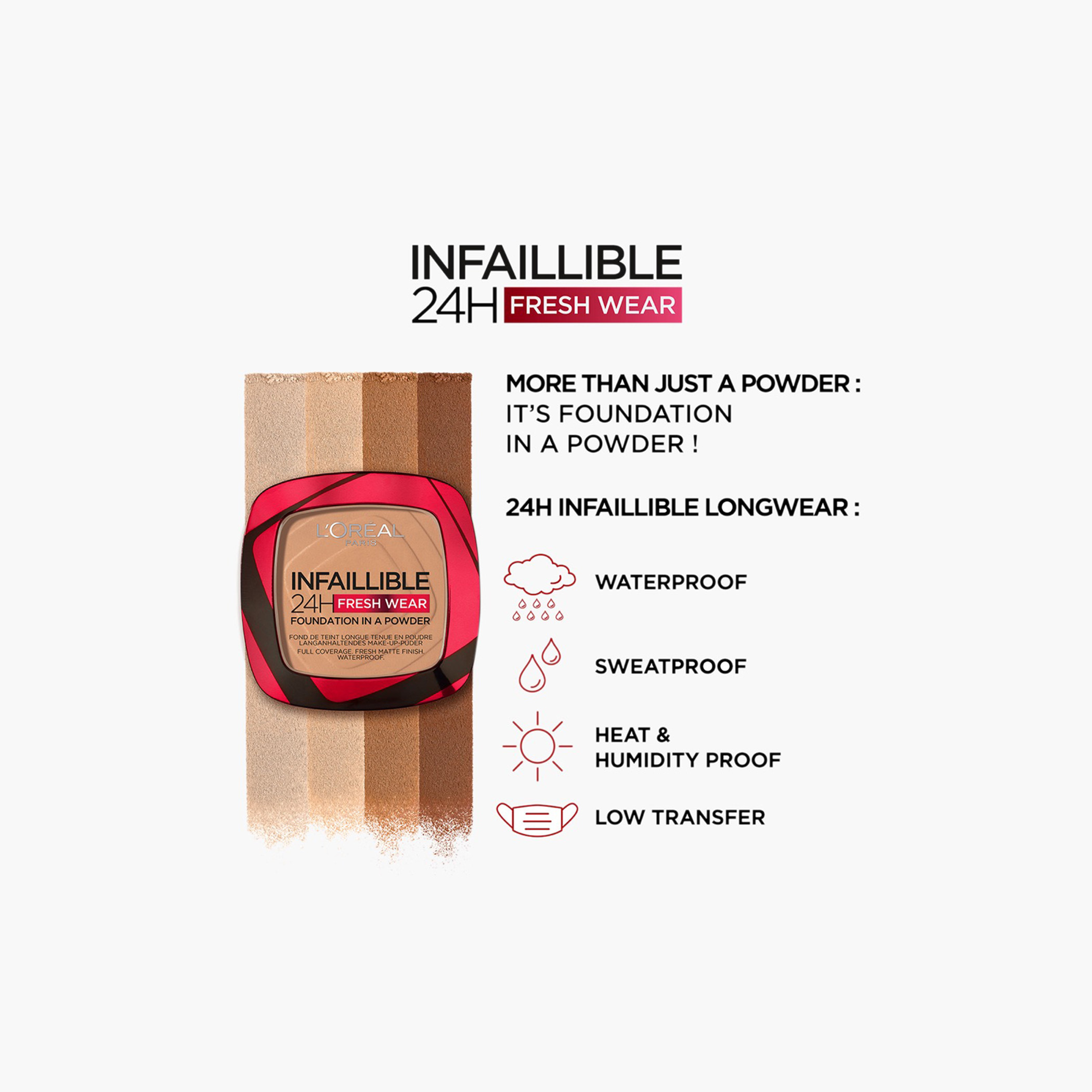 كريم أساس في بودرة إنفاليبل 24 ساعة فريش وير من لوريال باريس-beautyandpersonalcare-makeup-face-facepowders-image-5