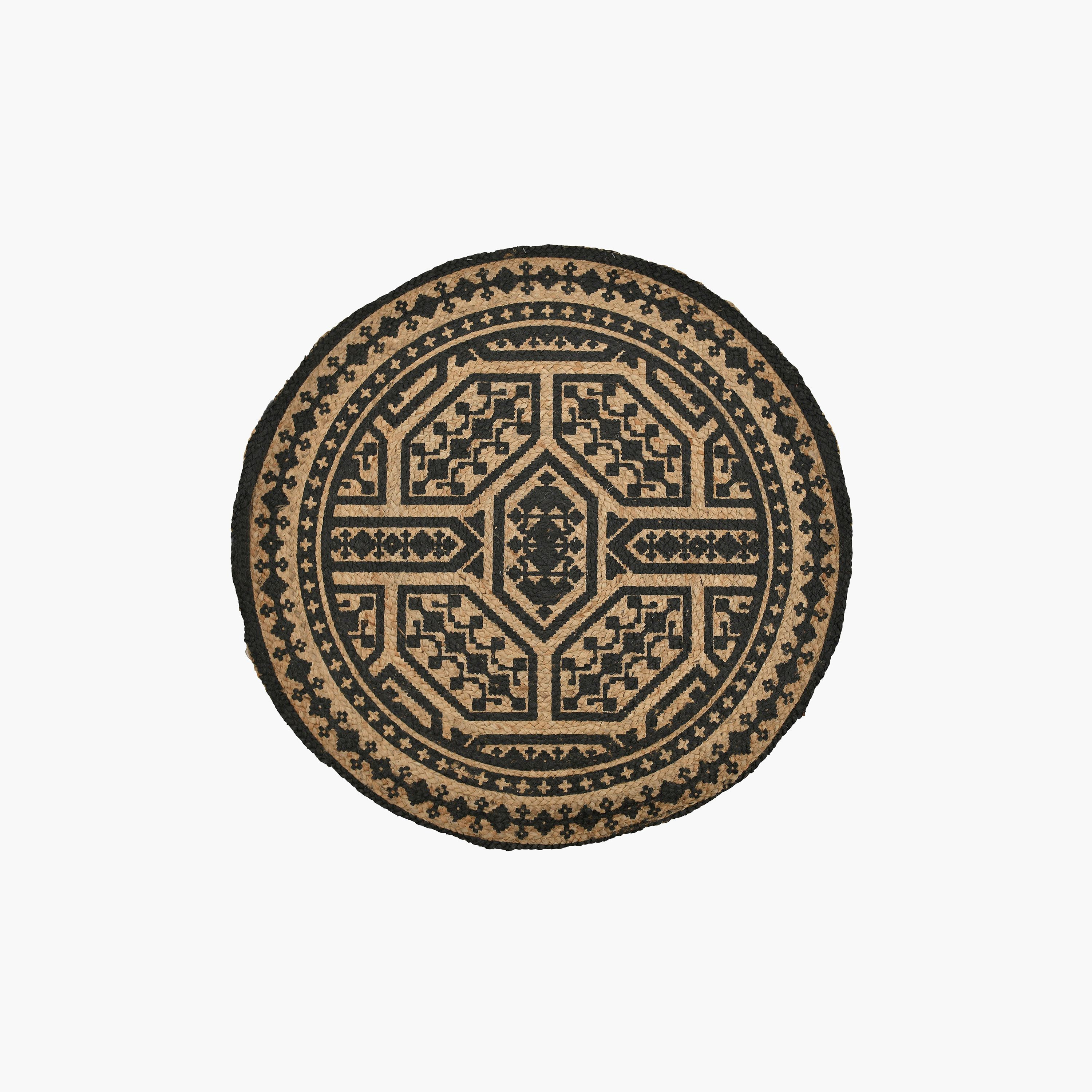 Jute Circular Rug - 90 cms-household-rugsandcarpets-rugs-image-1