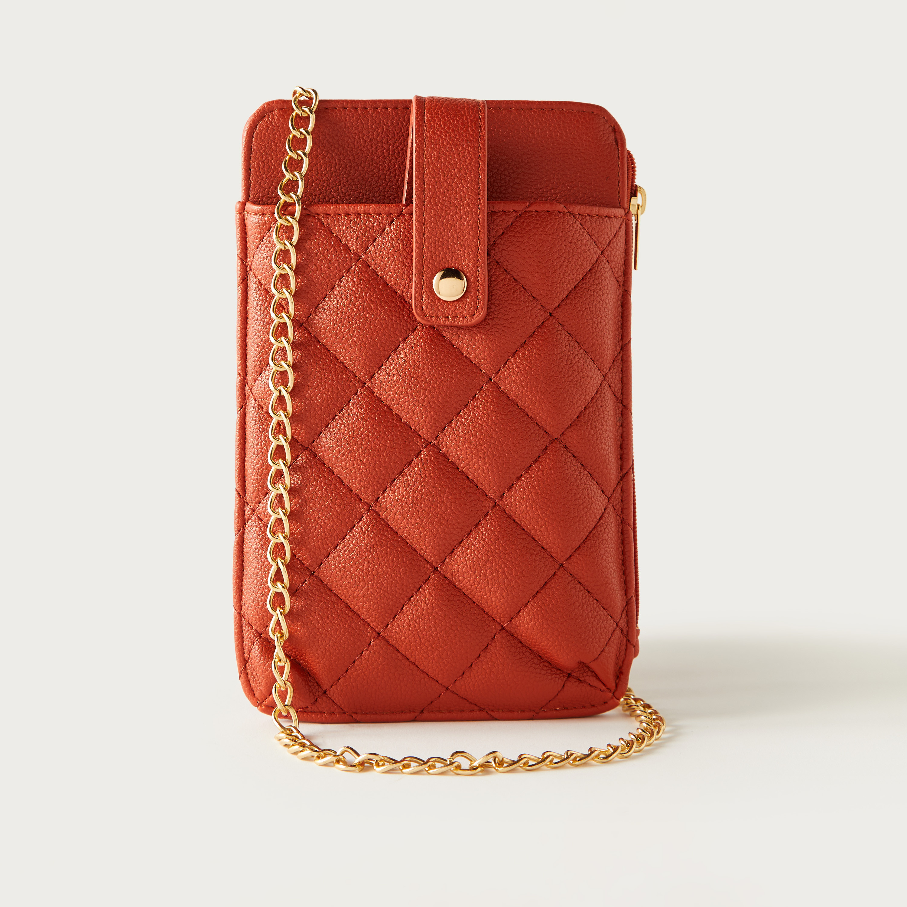 Shop Sasha Quilted Crossbody Bag with Detachable Chain Strap