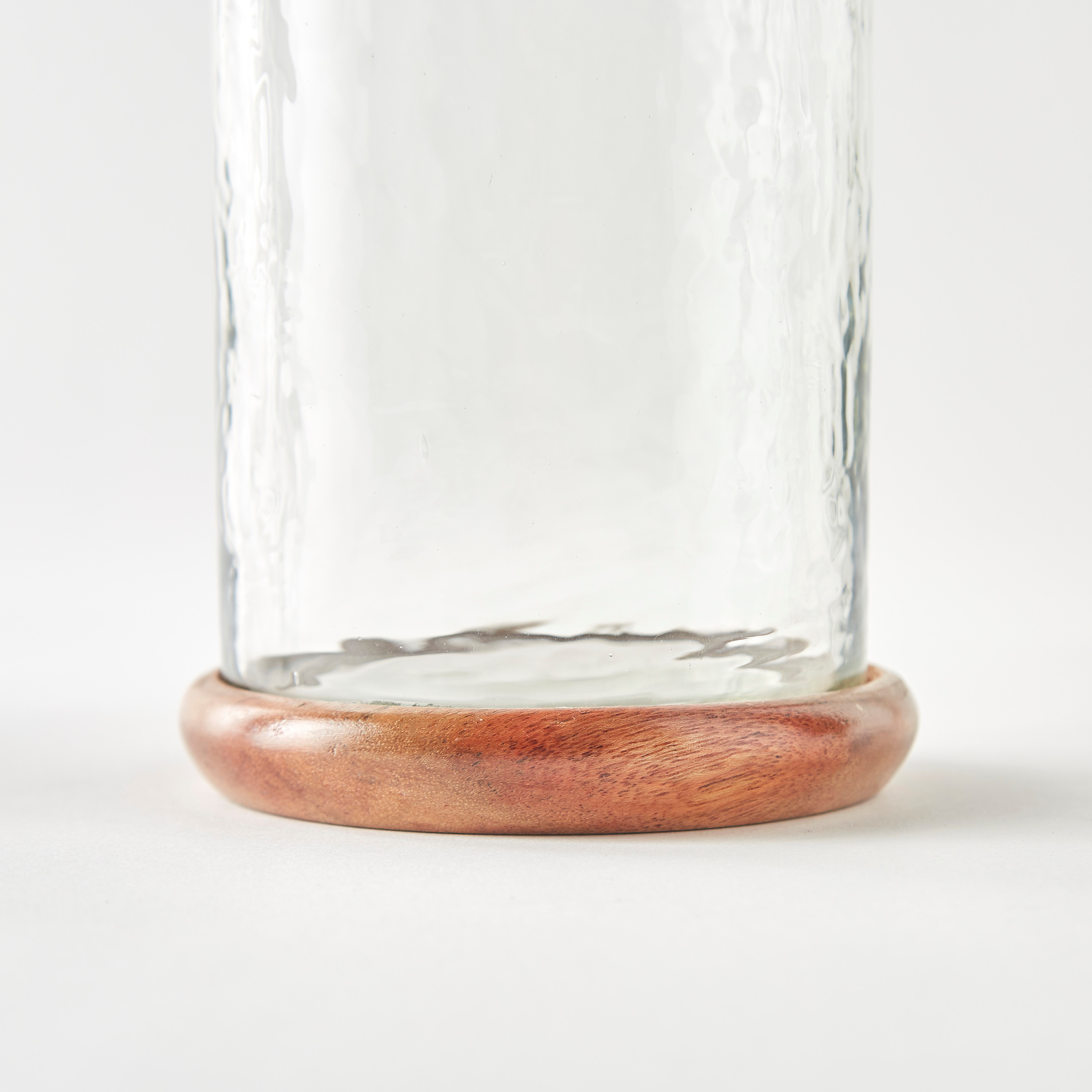 Glass Canister with Wooden Lid - 11x11x17 cms-household-kitchen-foodstorage-containers-image-4