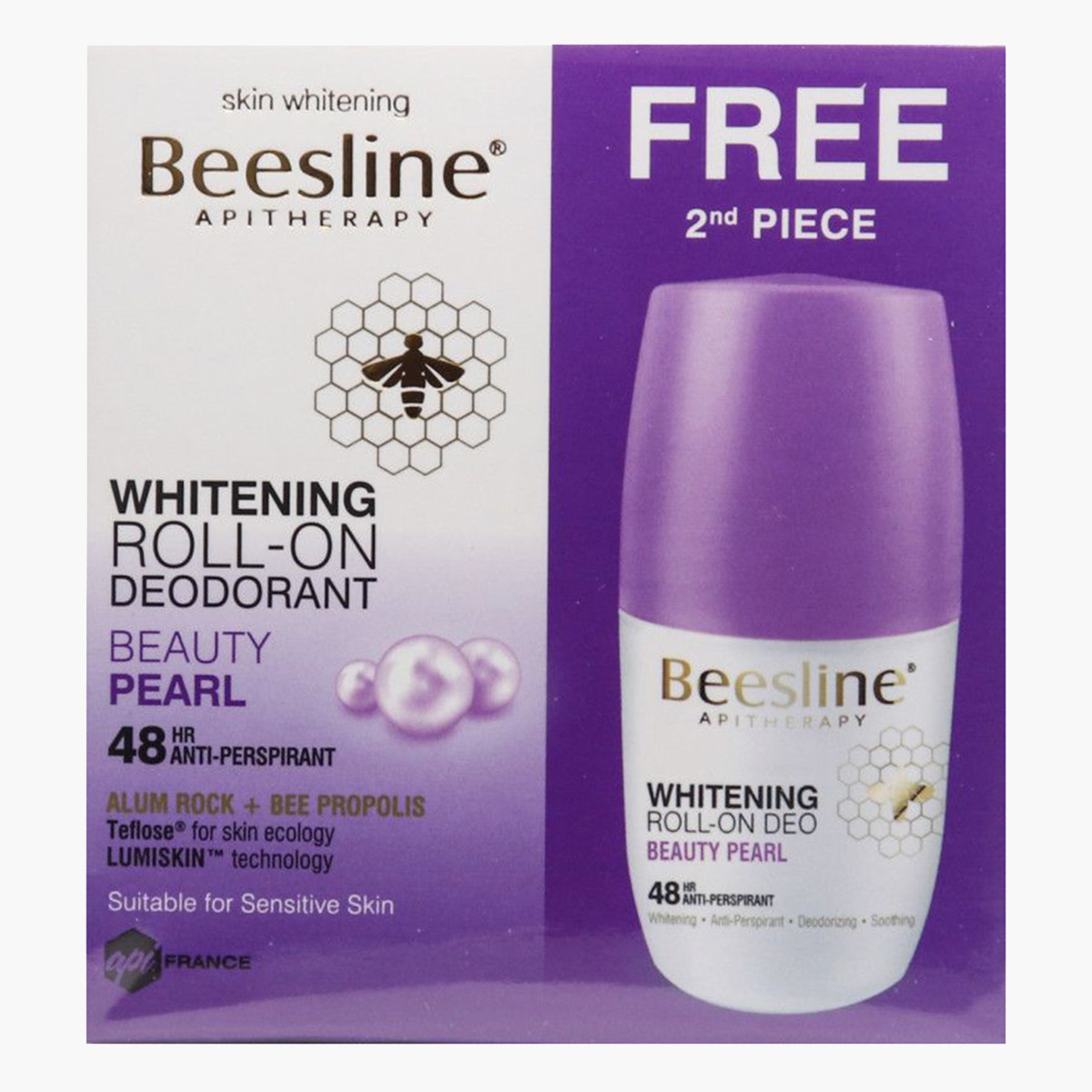 مزيل عرق رول-أون لتفتيح البشرة من بيزلين - اشترِ واحد واحصل على واحد مجانا-beautyandpersonalcare-fragrance-women-image-1