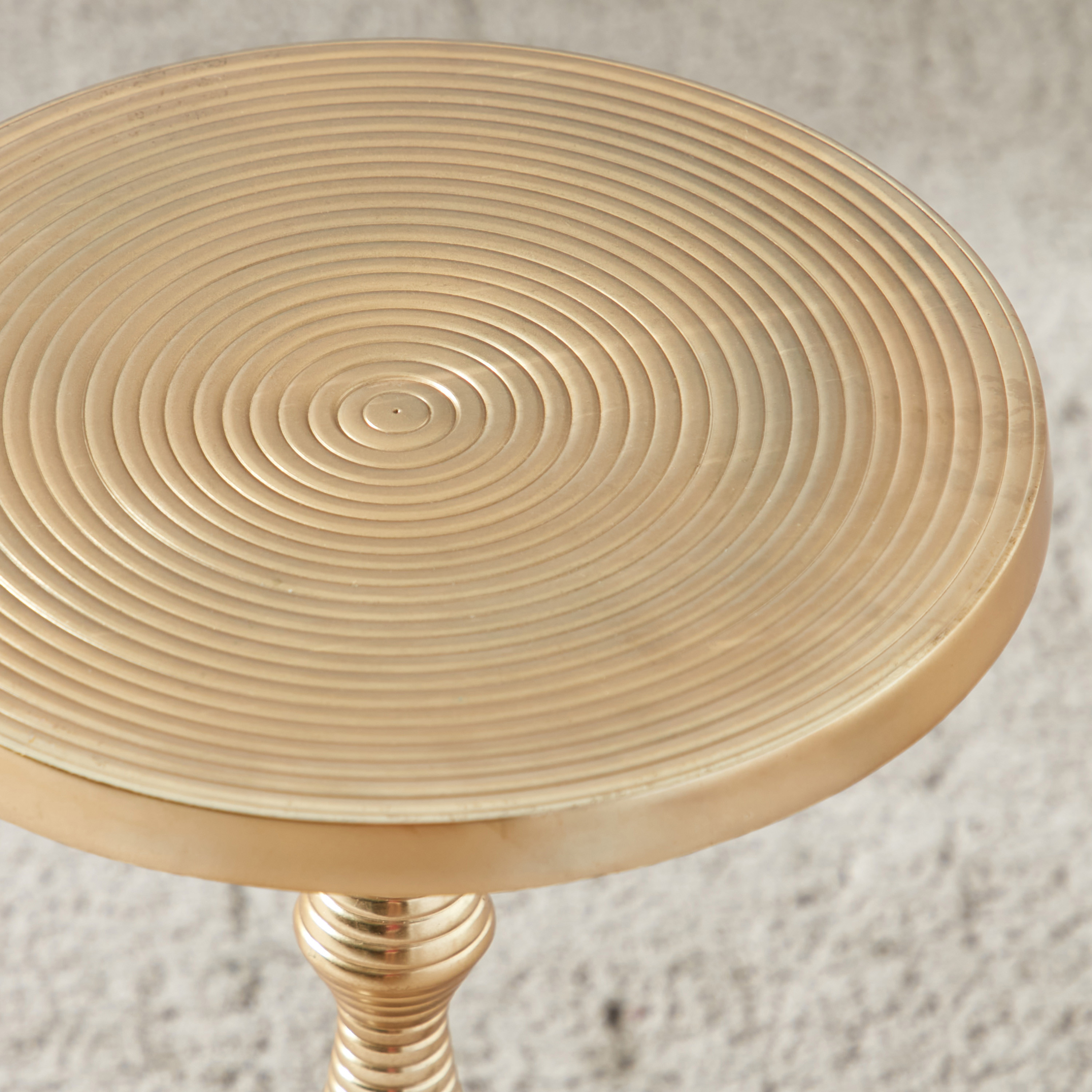 Metallic Textured Round Top Table - 30x30x54 cms-furniture-livingroom-sideandendtables-image-3