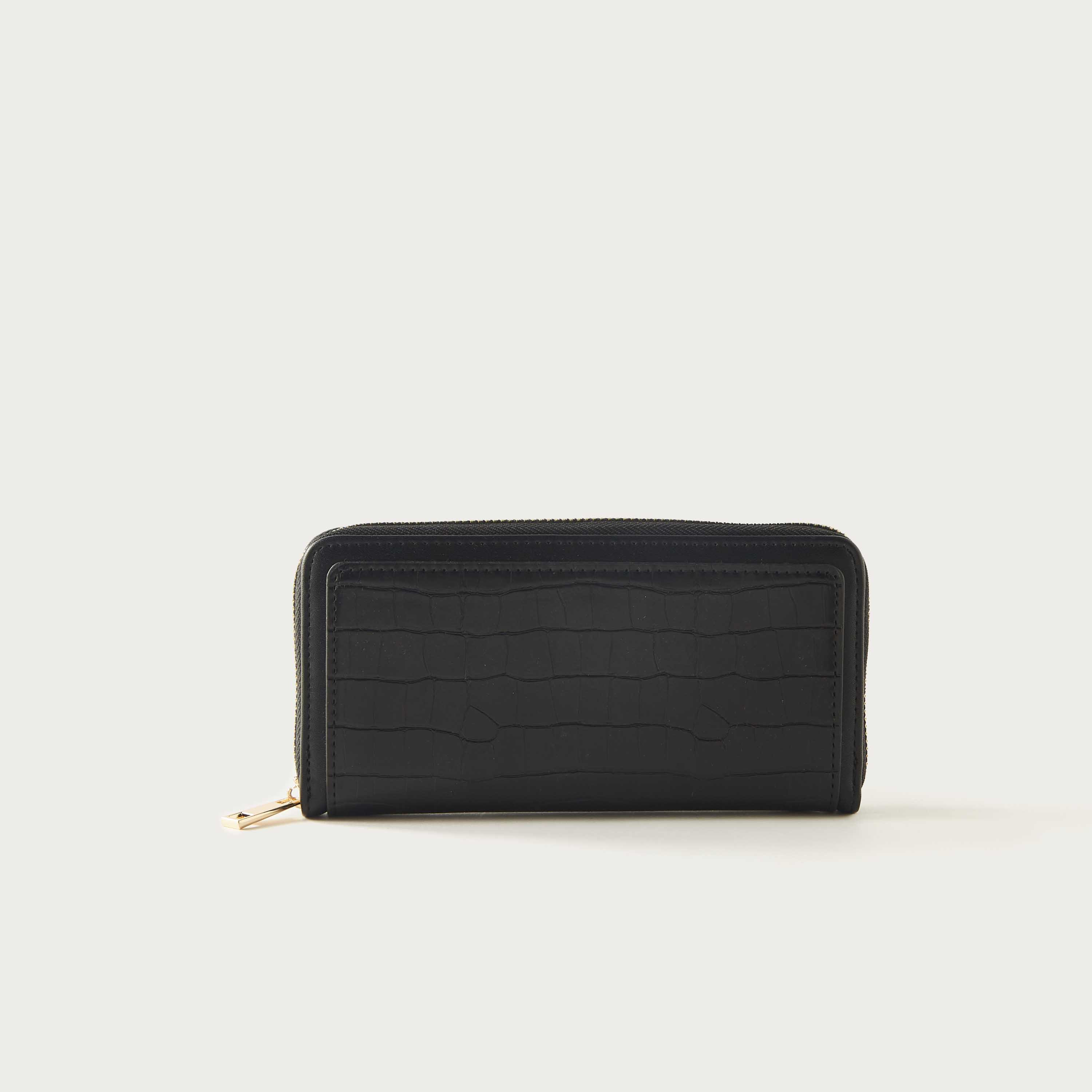 Buy Sasha Textured Long Zip Around Wallet Online | Centrepoint Qatar