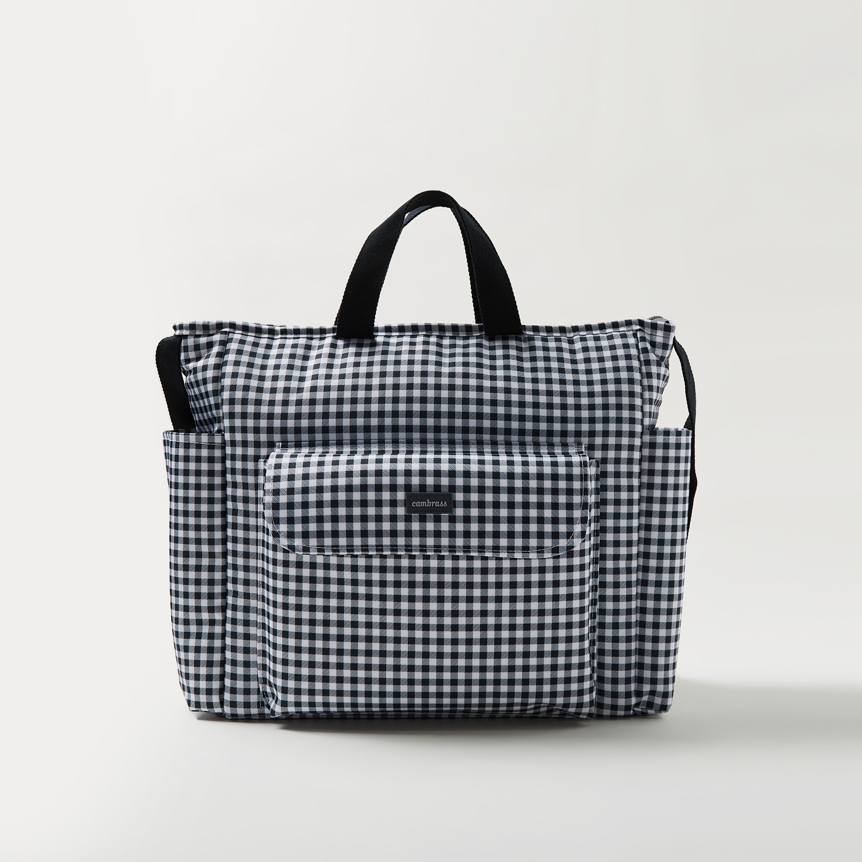 Cambrass Checked Diaper Bag with Zip Closure-baby-gear-diaperbags-image-1