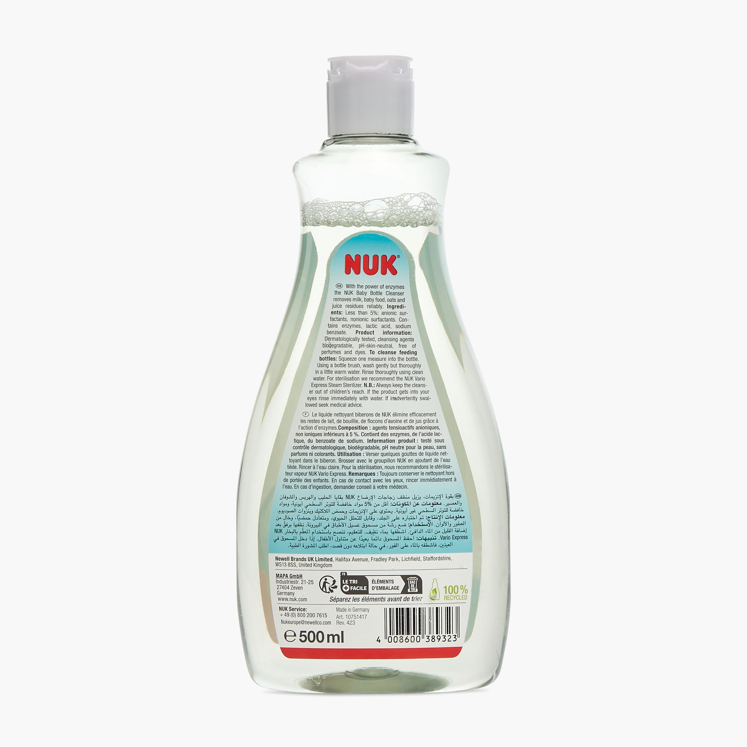 NUK Baby Bottle Cleanser - 500 ml-baby-feeding-cleaningliquids-image-3