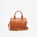 Elle Monogram Embossed Bowler Bag with Double Handles-Women%27s Handbags-thumbnailMobile-0
