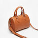 Elle Monogram Embossed Bowler Bag with Double Handles-Women%27s Handbags-thumbnail-2