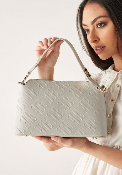 ELLE Textured Crossbody Bag with Detachable Straps and Zip Closure-Women%27s Handbags-image-0