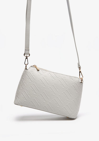 ELLE Textured Crossbody Bag with Detachable Straps and Zip Closure-Women%27s Handbags-image-2