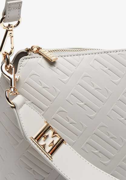 ELLE Textured Crossbody Bag with Detachable Straps and Zip Closure-Women%27s Handbags-image-4
