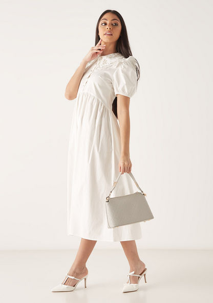 ELLE Textured Crossbody Bag with Detachable Straps and Zip Closure-Women%27s Handbags-image-5