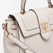 Elle Textured Satchel Bag with Detachable Strap and Flap Closure-Women%27s Handbags-thumbnailMobile-3