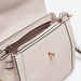 Elle Textured Satchel Bag with Detachable Strap and Flap Closure-Women%27s Handbags-thumbnailMobile-4