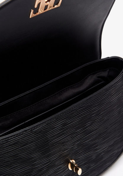 Elle Textured Crossbody Bag with Twist and Lock Closure-Women%27s Handbags-image-6