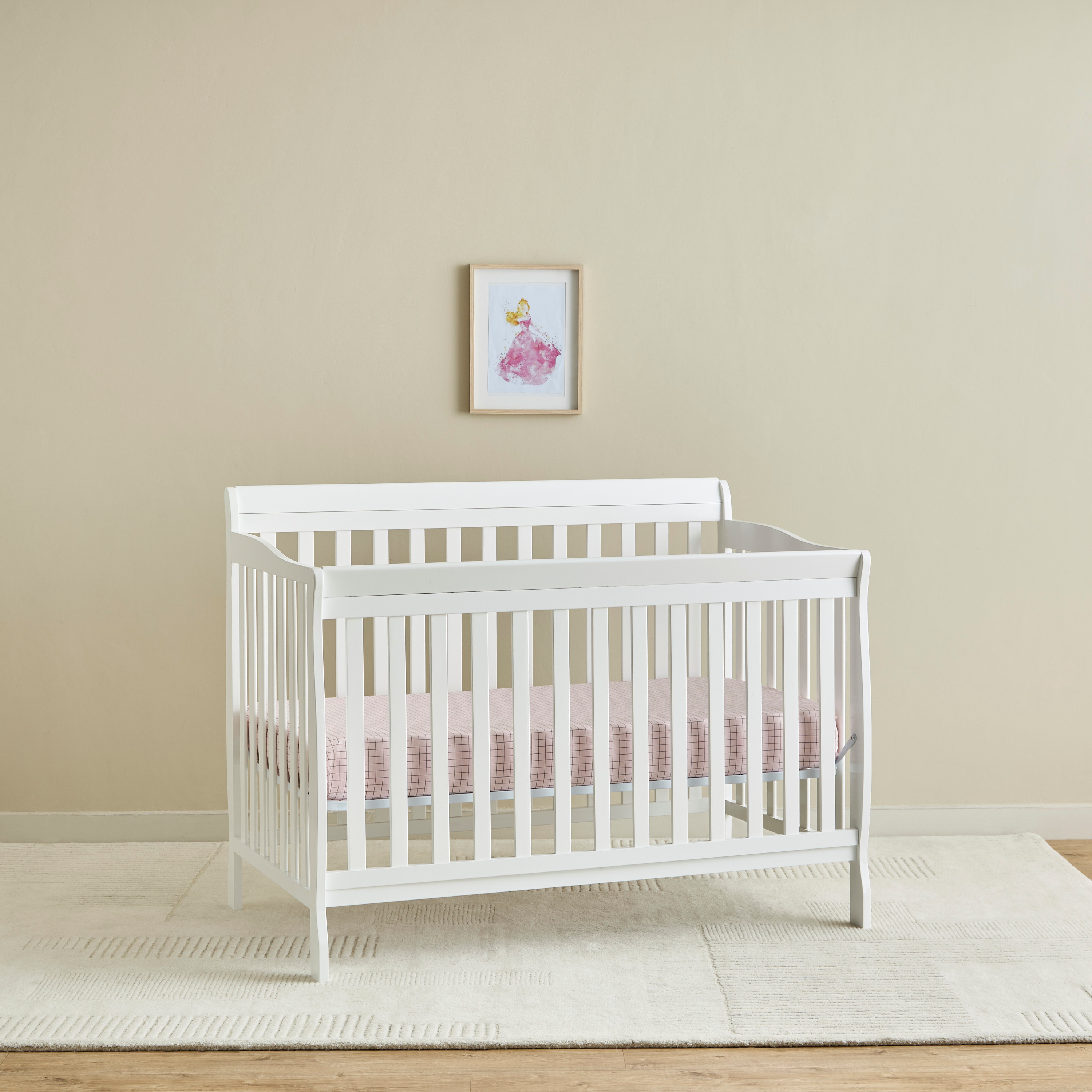 Juniors Solid Hudson Crib with Convertible Design and Adjustable Height (Up to 5 years)-baby-nursery-furniture-cribsandbeds-babycribs-image-4