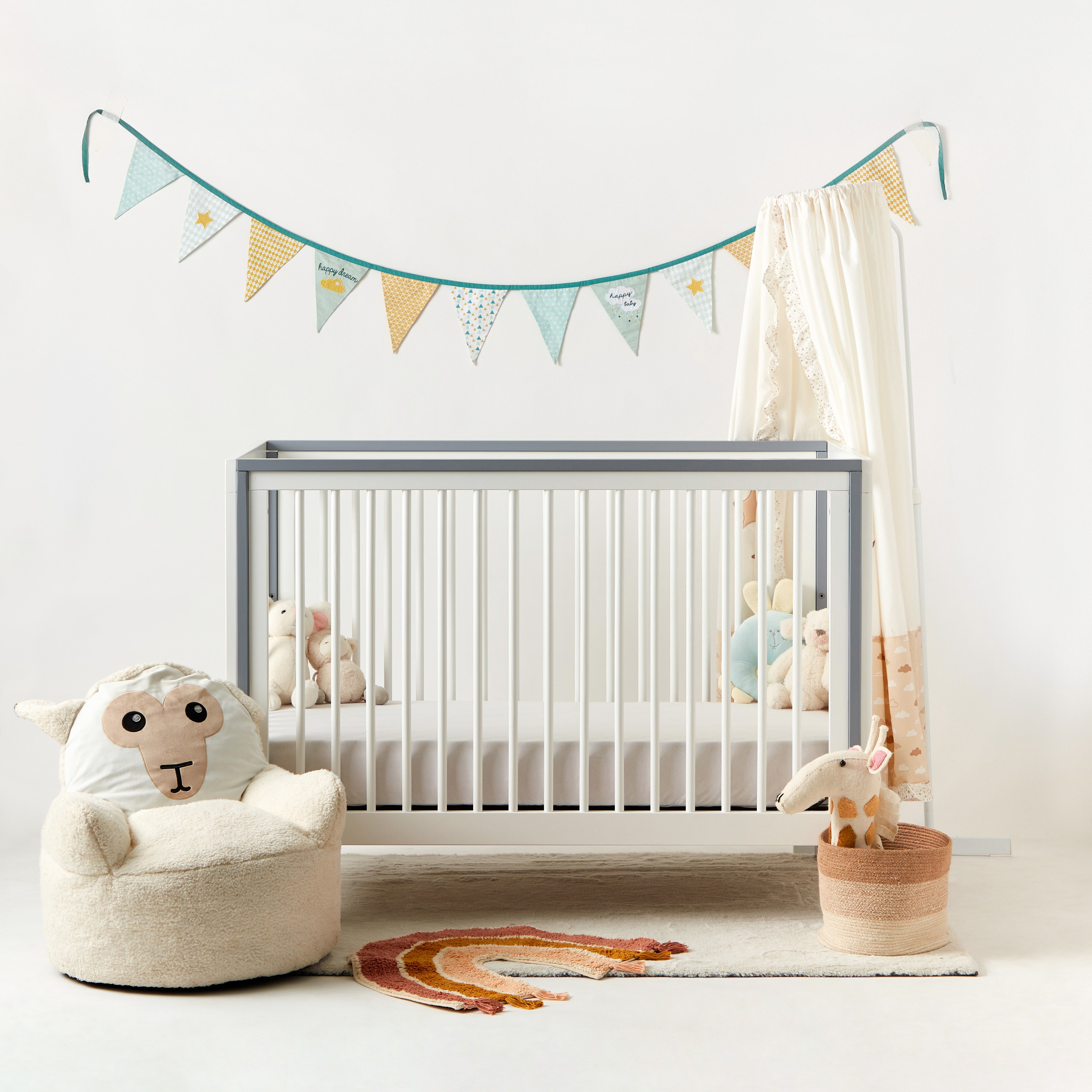 Juniors Adeline Crib with Adjustable Height (Up to 5 years)-baby-nursery-furniture-cribsandbeds-babycribs-image-1
