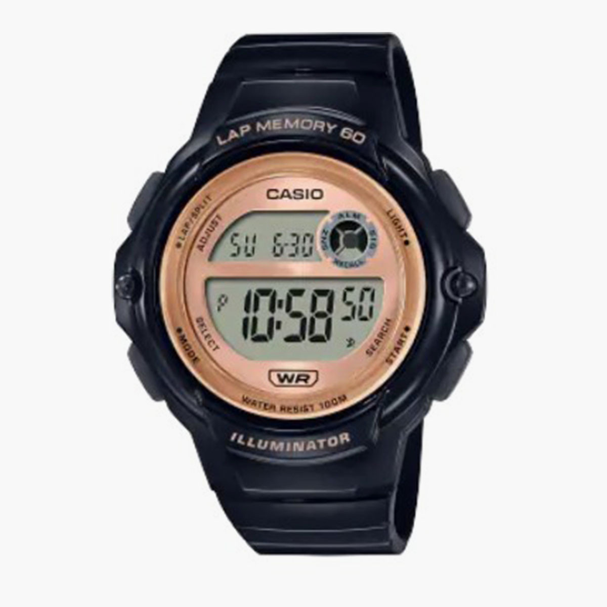 ساعة كاسيو الرقمية للنساء بسوار أسود - LWS-1200H-1AVDF-women-watchesandjewellery-watches-image-1