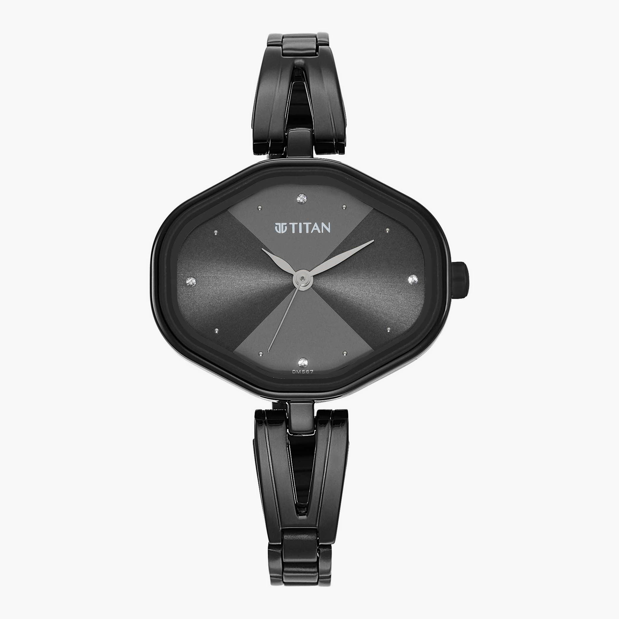 Titan women black clearance watch