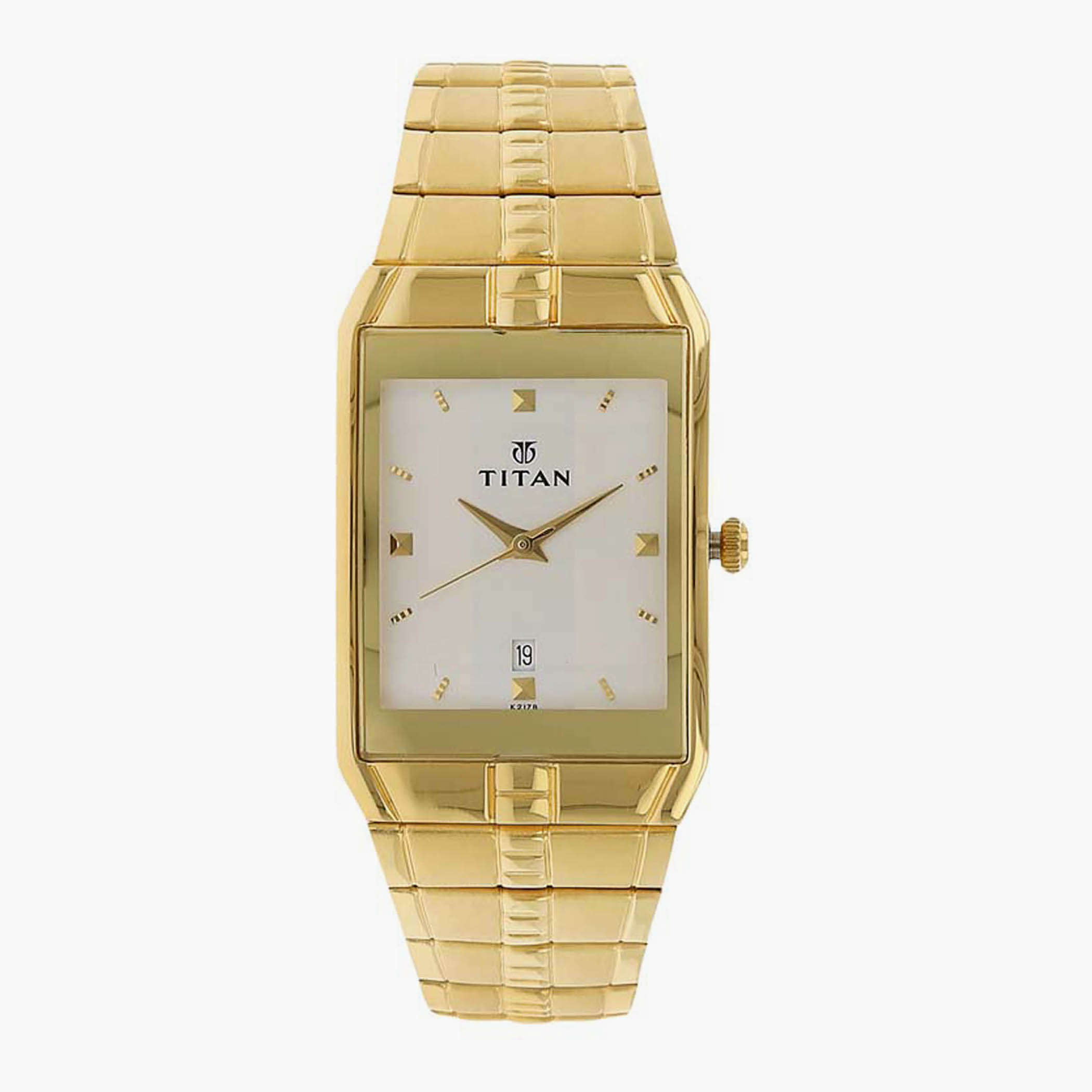 Buy Men s Titan Gold Analog Stainless Steel Strap Watch 9151YM01